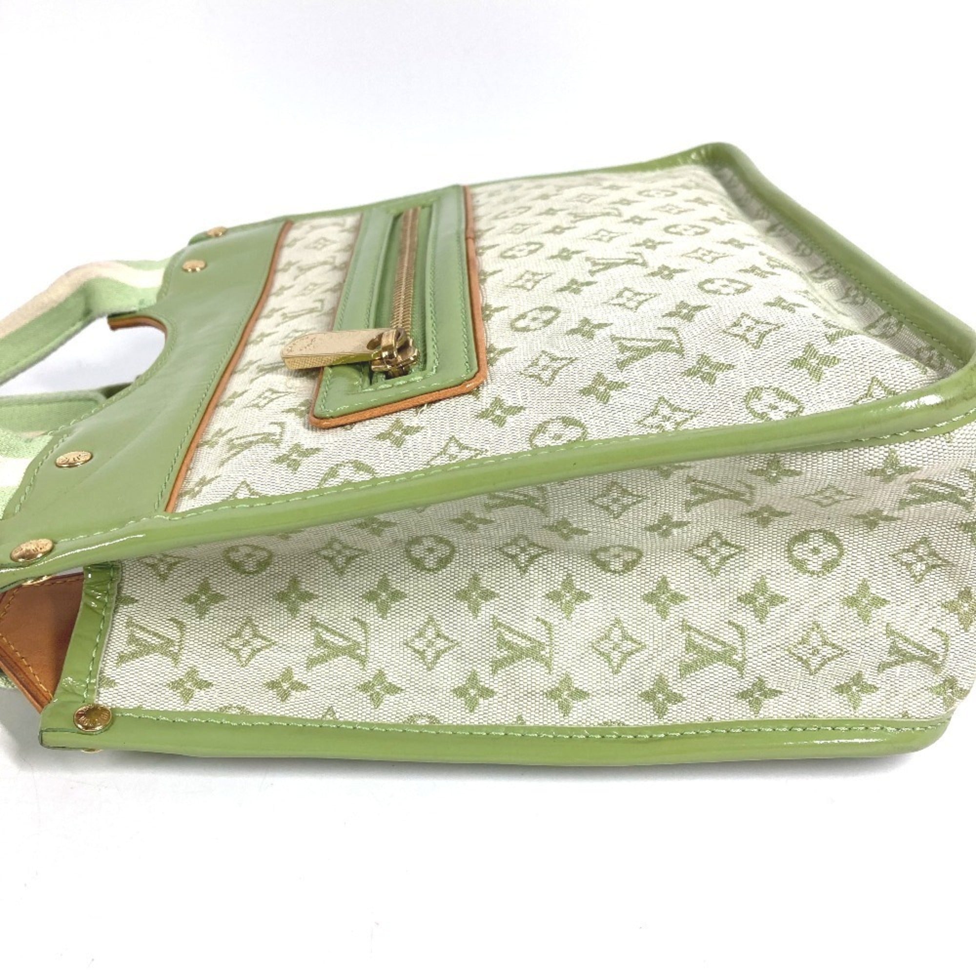 Louis Vuitton Almond Green Monogram Mini Handbag Tote Bag (Pre-Owned)