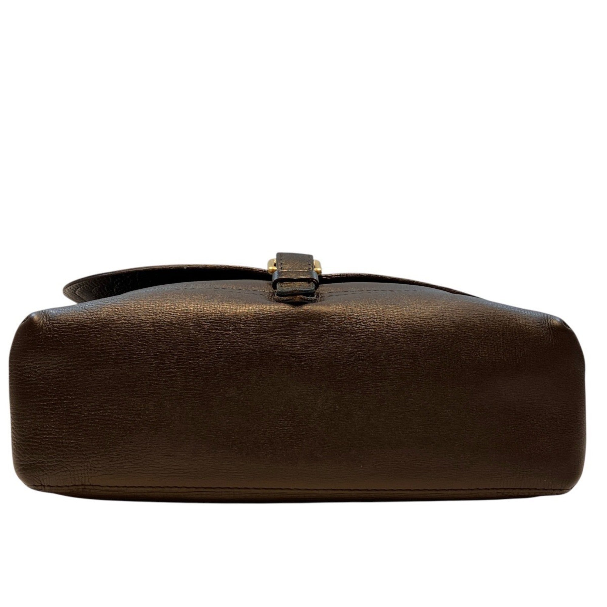 Louis Vuitton Brown Leather Messenger Bag (Pre-Owned)