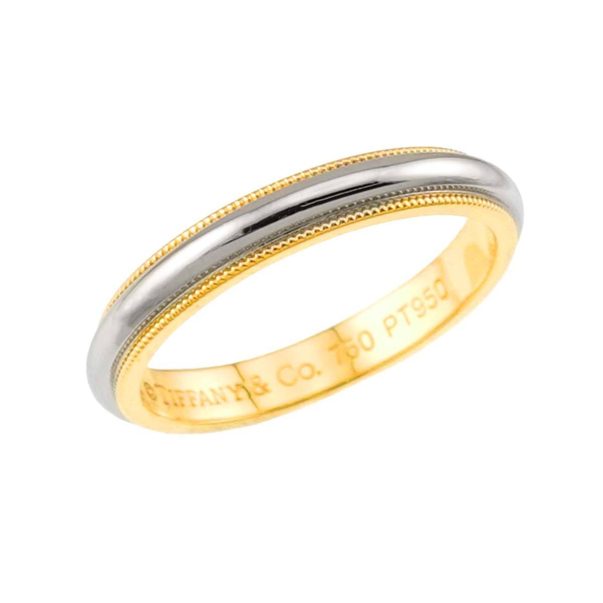 Tiffany Platinum Yellow Gold Yellow Gold (18K) Platinum 950 Band Ring (Pre-Owned)