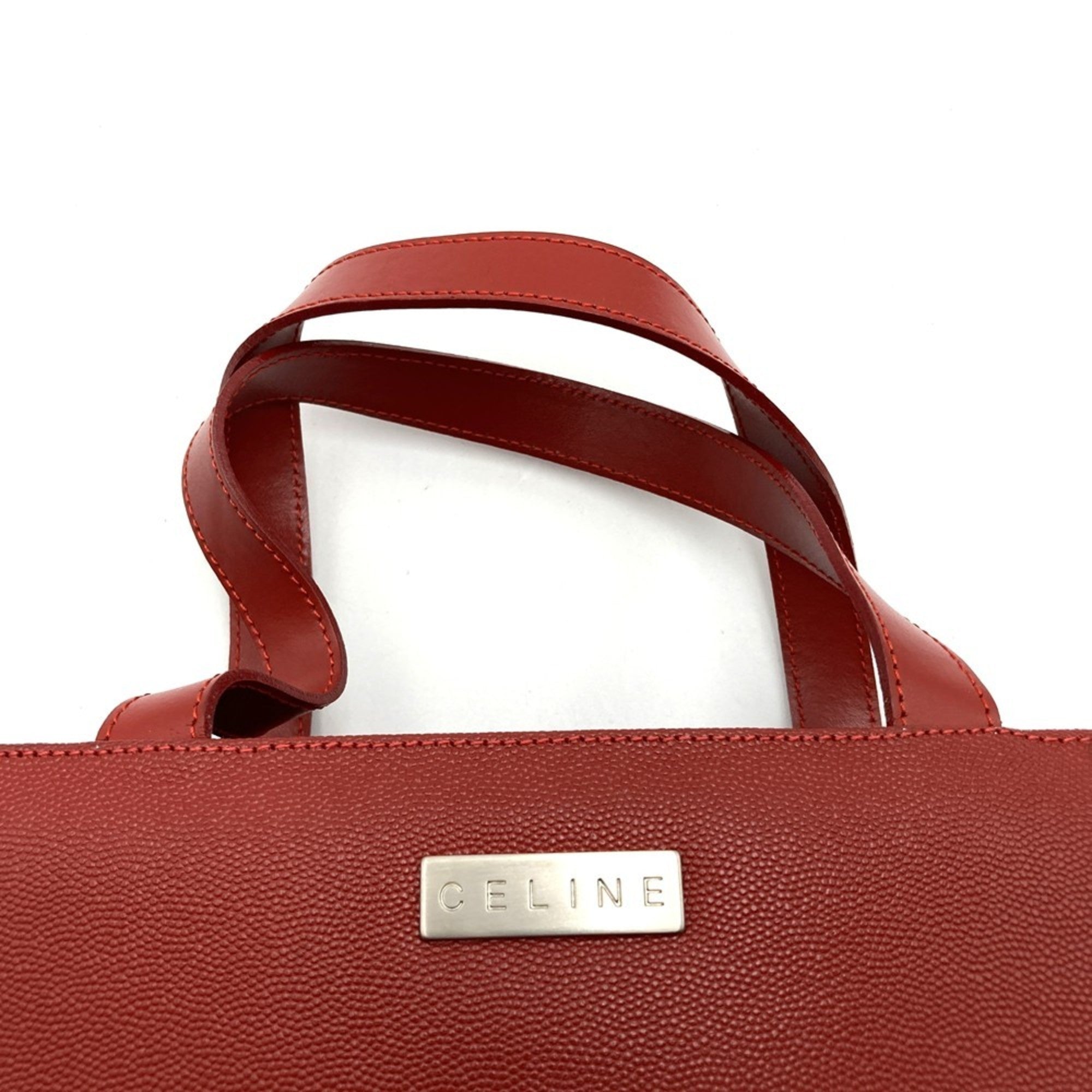 Celine Red Color Leather Handbag (Pre-Owned)