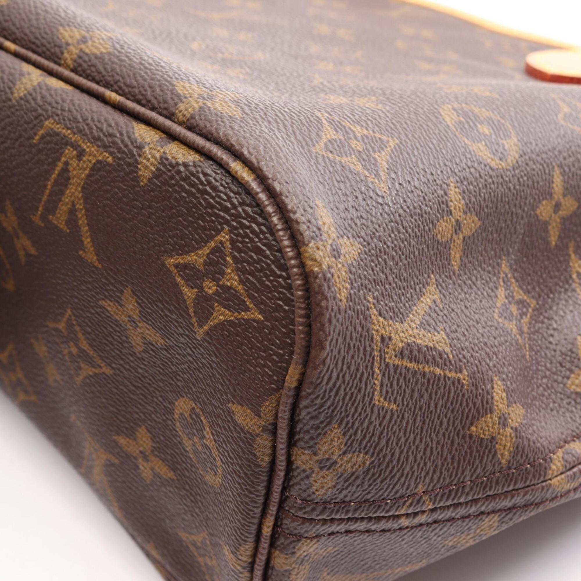 Louis Vuitton Brown Pvc Coated Canvas Leather Handbag Tote Bag (Pre-Owned)