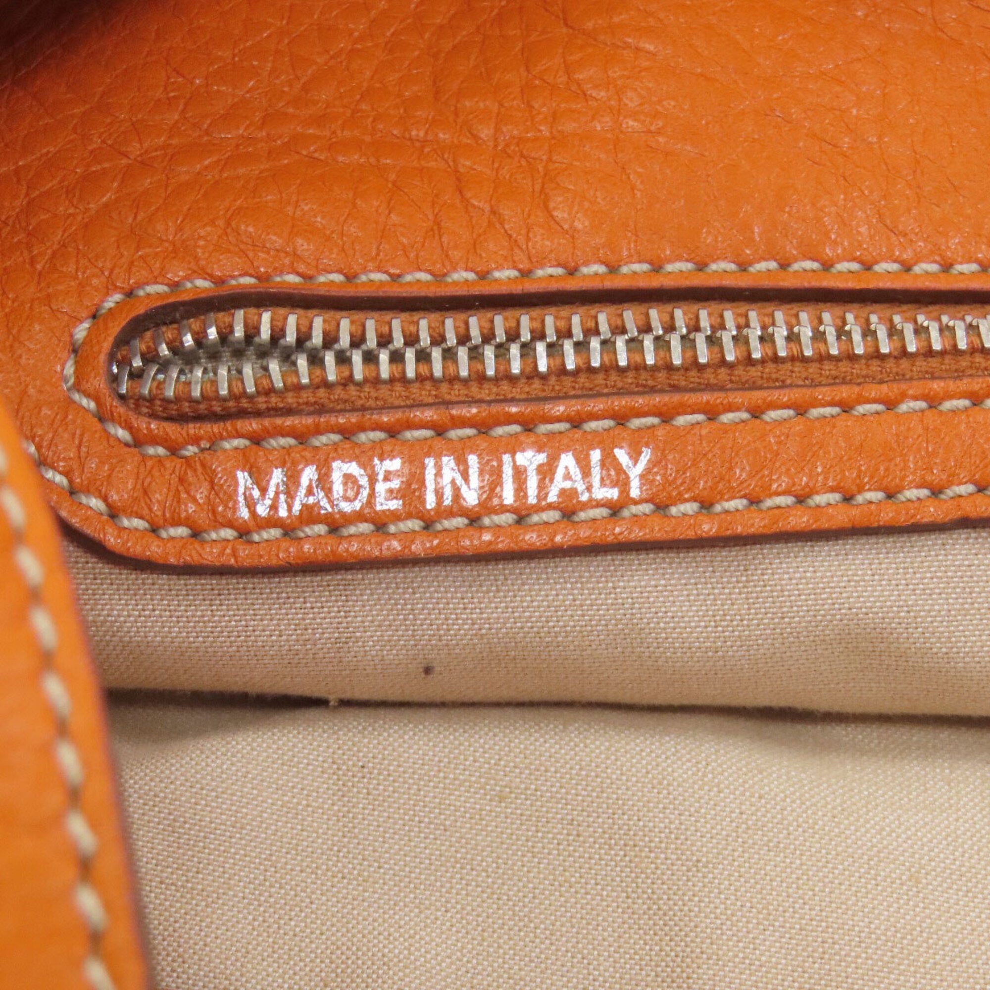 Tod's Orange Leather Tote Bag (Pre-Owned)