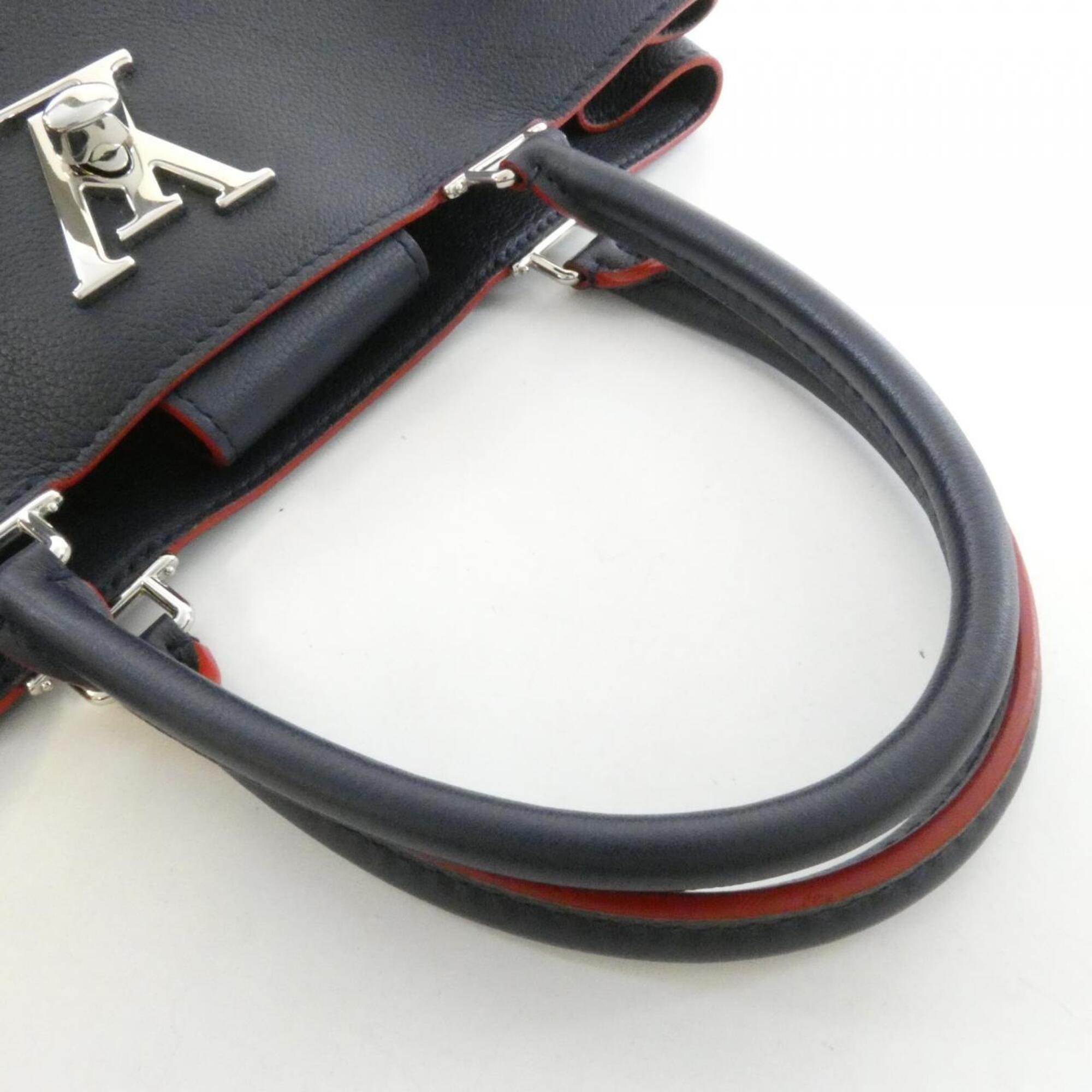 Louis Vuitton Marine Rouge Leather Handbag (Pre-Owned)