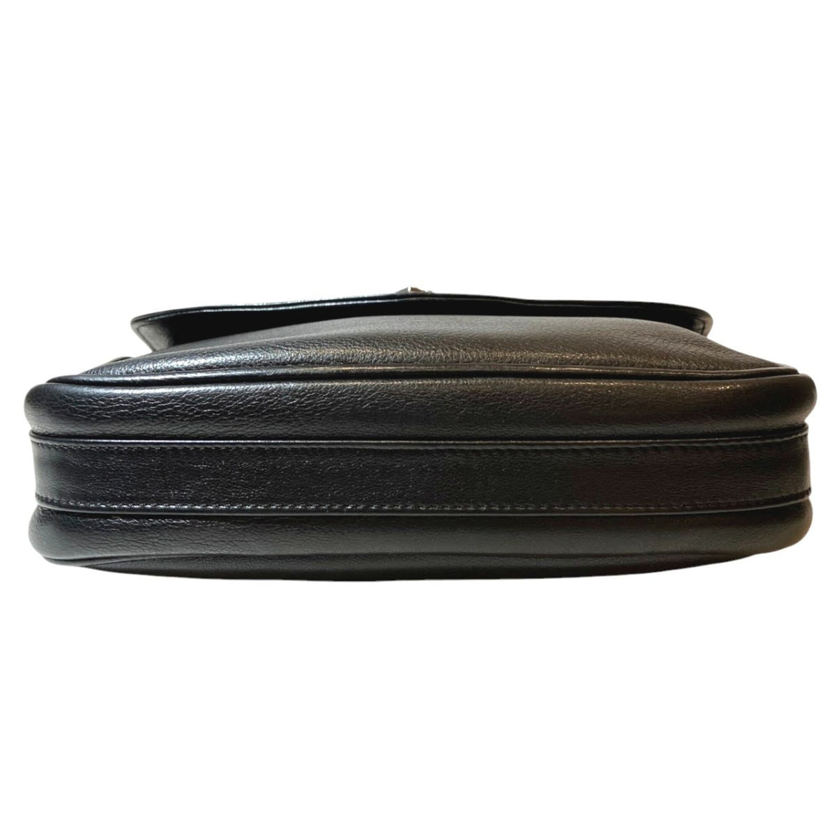 Versace Black Leather Shoulder Bag (Pre-Owned)