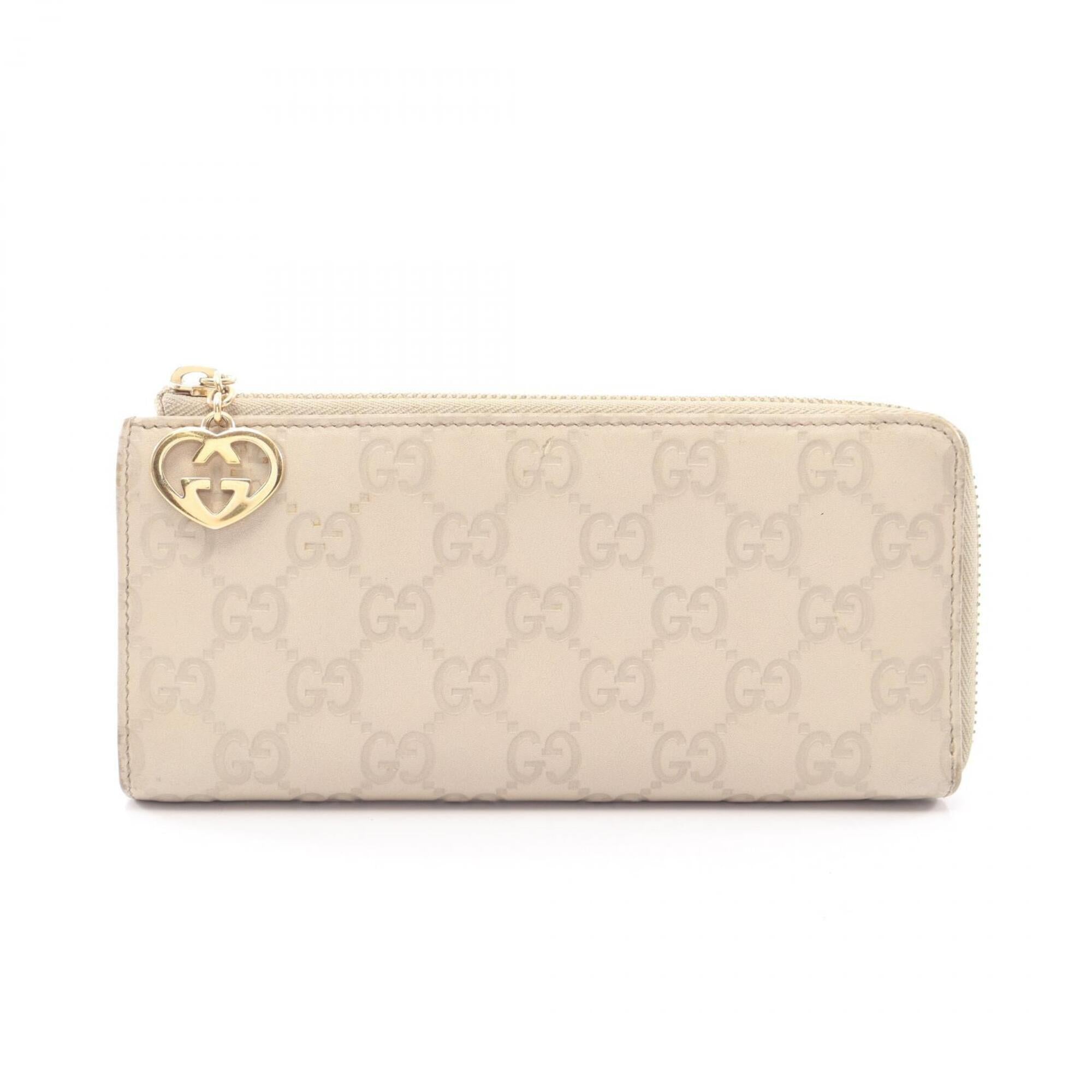 Gucci Ivory Leather Long Wallet (Bi-Fold) (Pre-Owned)