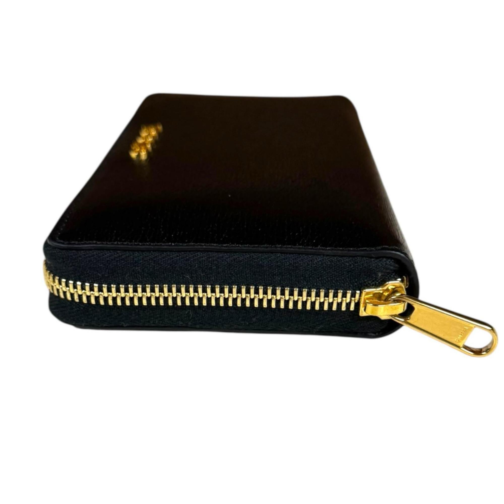 Gucci Black Leather Long Wallet (Bi-Fold) (Pre-Owned)