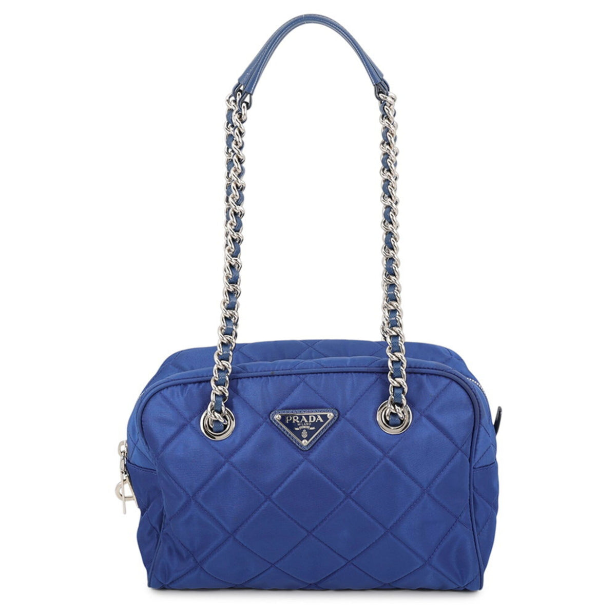 Prada Blue Nylon Handbag Shoulder Bag (Pre-Owned)