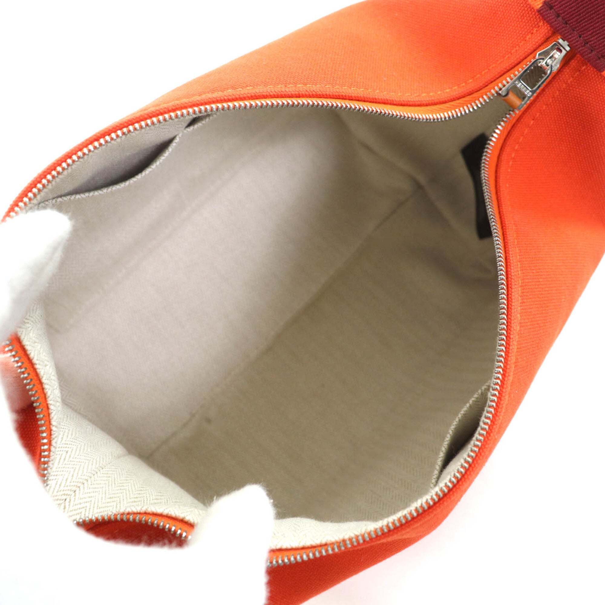 Hermes Orange Wool Handbag (Pre-Owned)