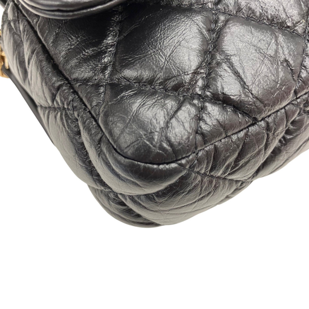 Chanel Matelasse Black Leather Chain/Shoulder Wallet (Pre-Owned)