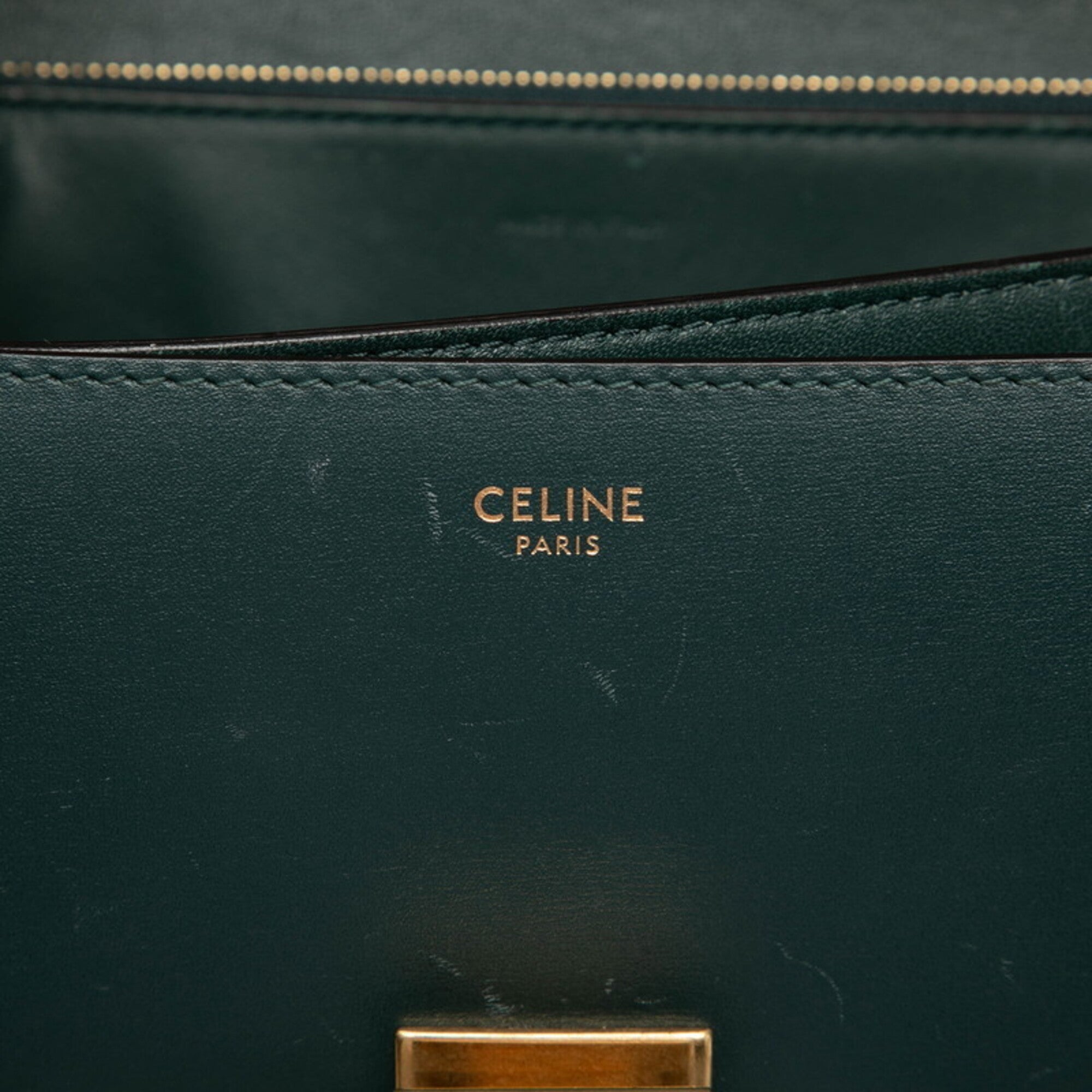 Celine Green Leather Shoulder Bag (Pre-Owned)