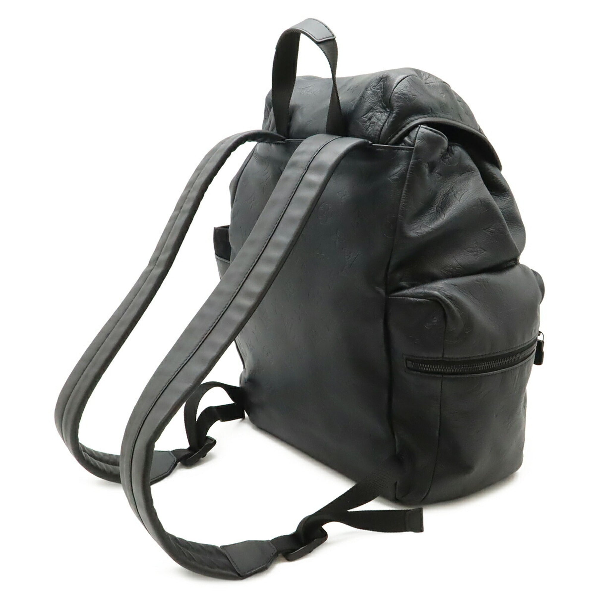 Louis Vuitton Monogram Shadow Black Noir Monogram Shadow Backpack (Pre-Owned)