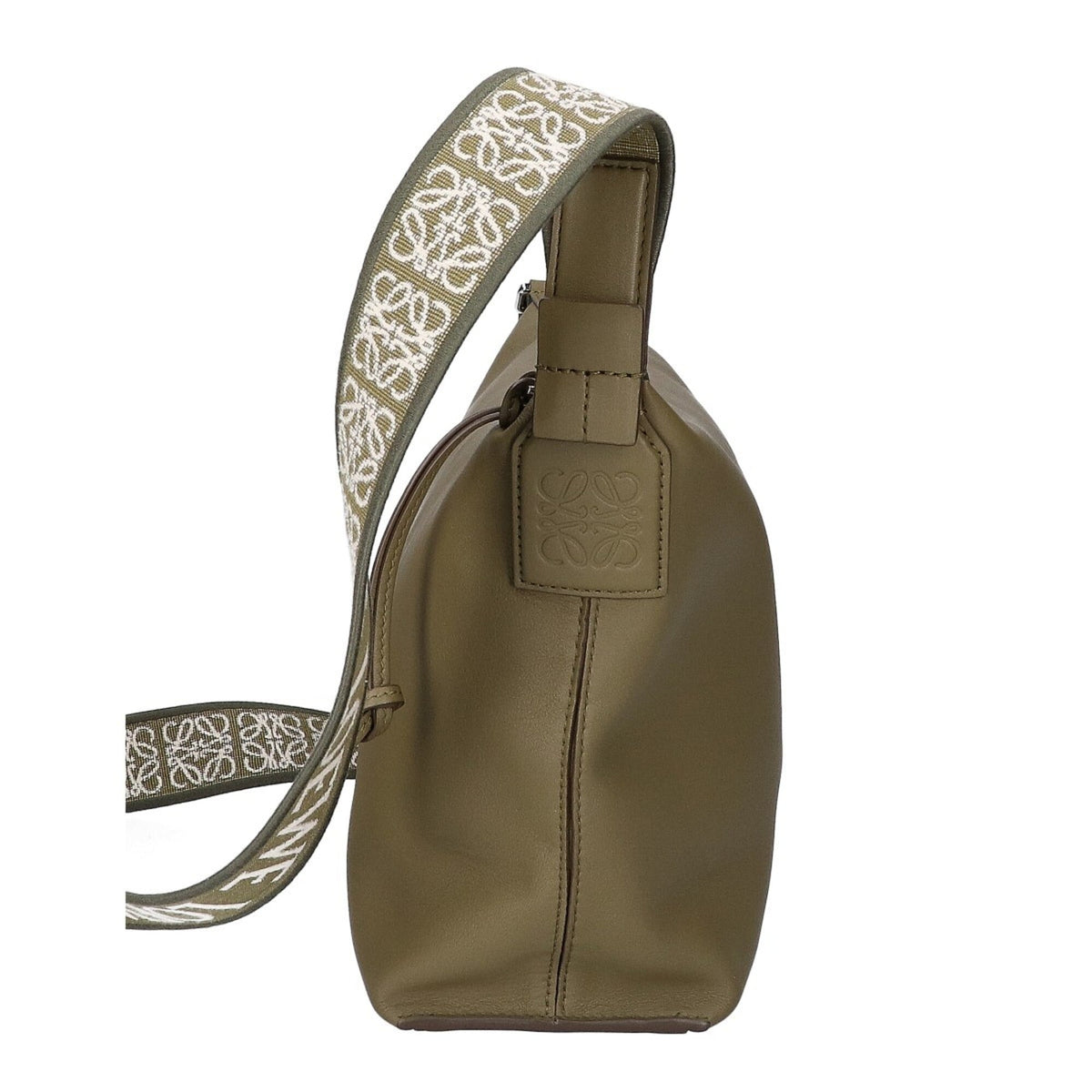 Loewe Green Khaki Leather Crossbody Bag Shoulder Bag (Pre-Owned)
