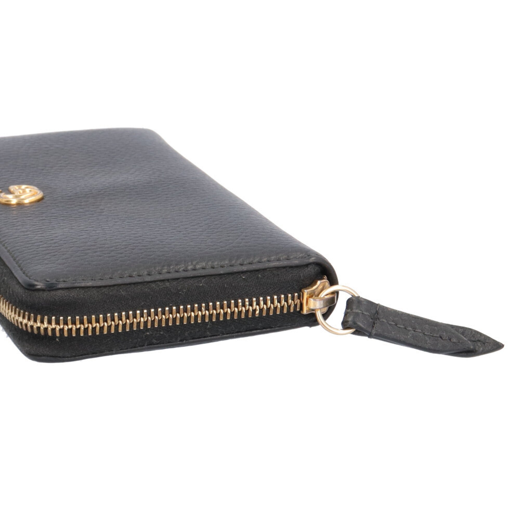Gucci Black Leather Long Wallet (Bi-Fold) (Pre-Owned)