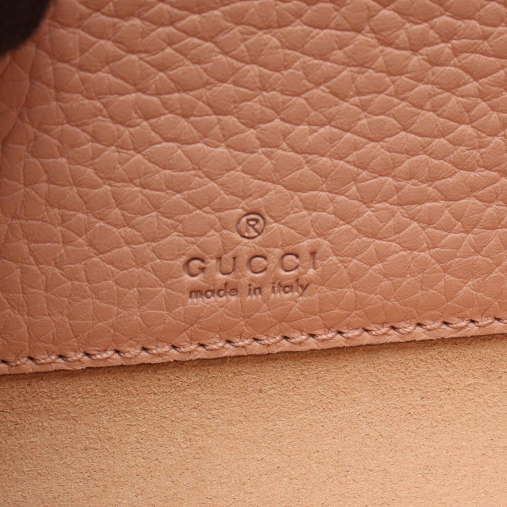 Gucci Pink Leather Handbag Shoulder Bag (Pre-Owned)