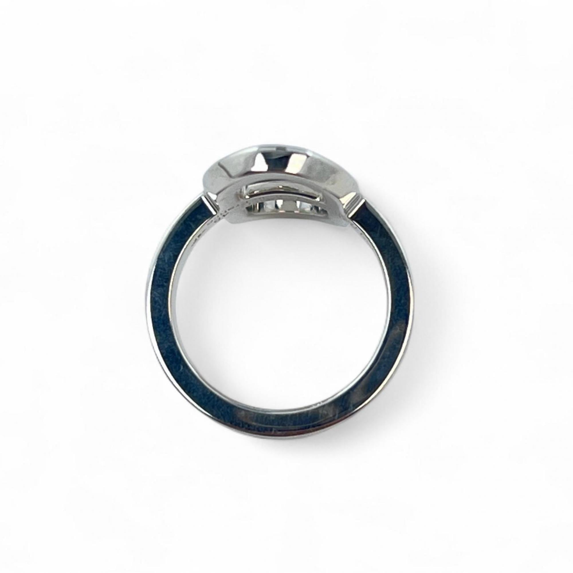 Hermes Silver Band Ring (Pre-Owned)