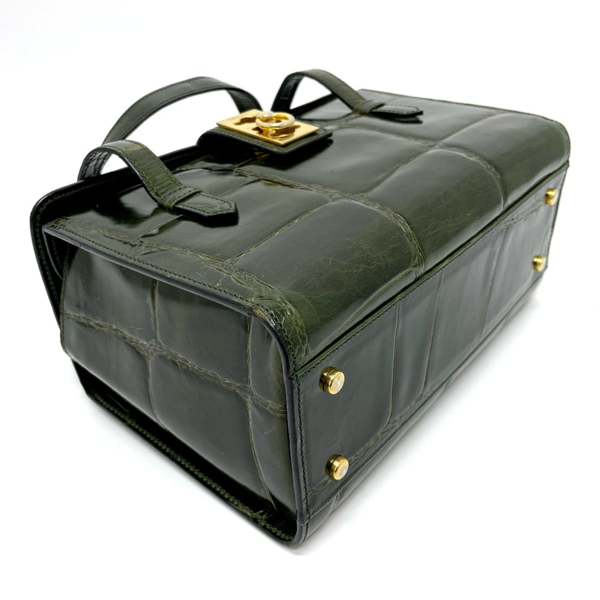 Celine Green Leather Handbag (Pre-Owned)