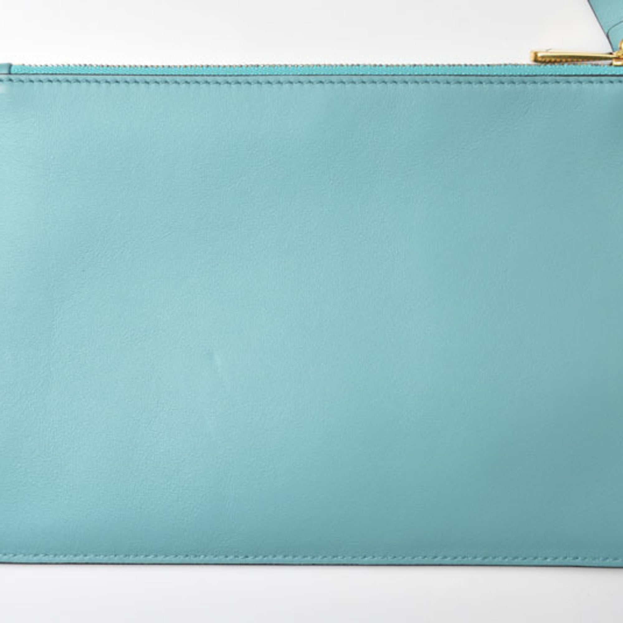Salvatore Ferragamo Light Blue Leather Pouch Tote Bag (Pre-Owned)