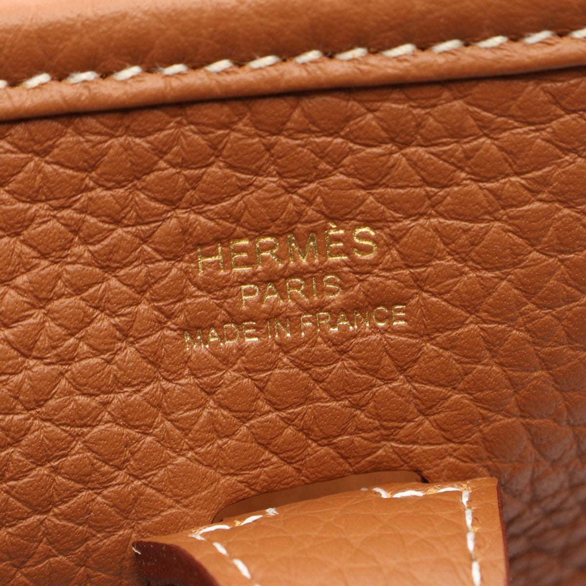Hermes Brown Taurillon Clemence Leather Handbag Shoulder Bag (Pre-Owned)