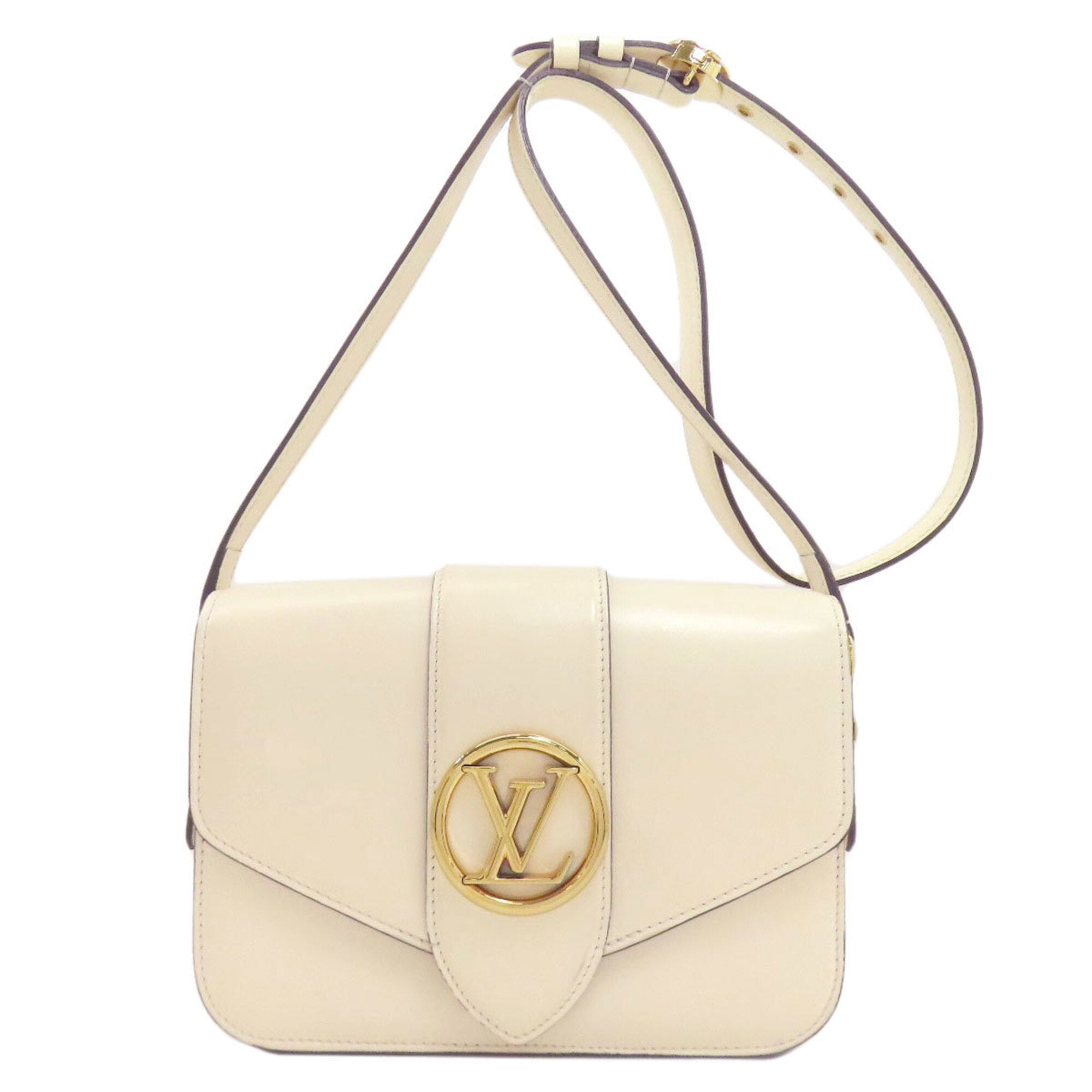 Louis Vuitton Beige Leather Shoulder Bag (Pre-Owned)