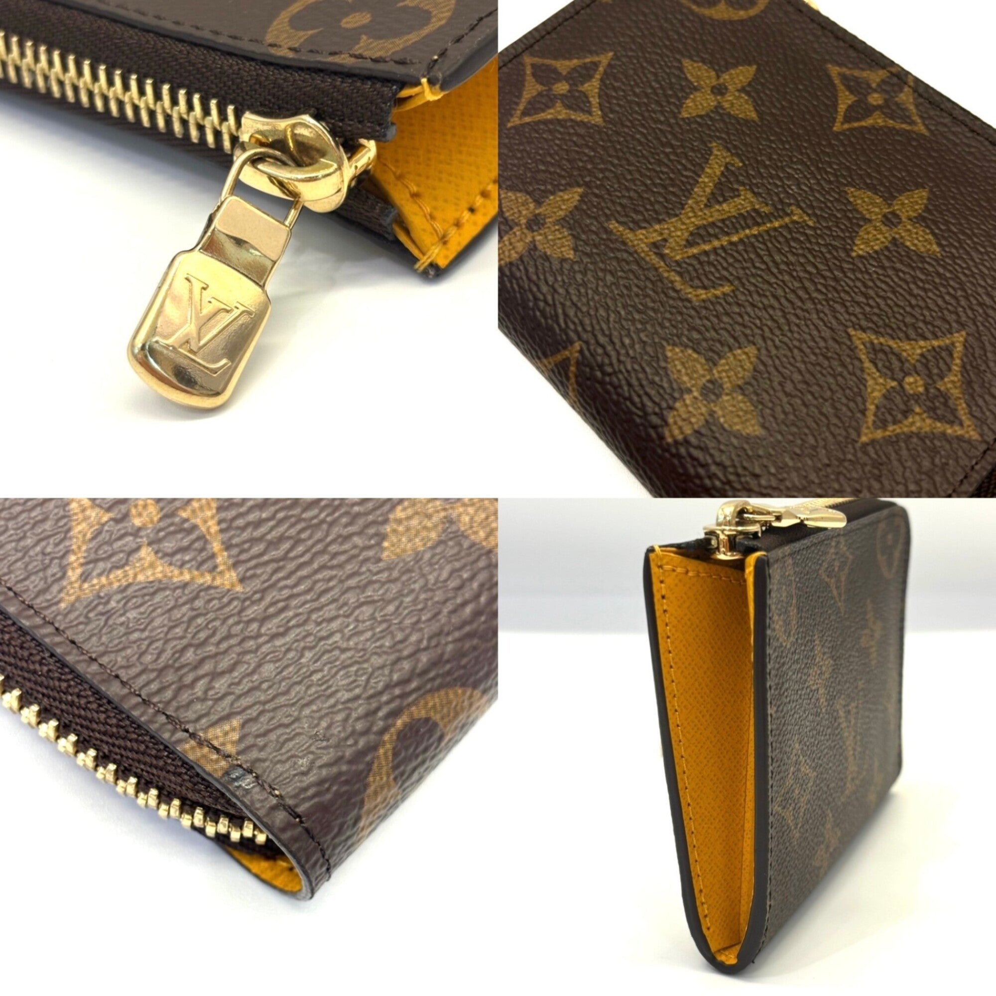 Louis Vuitton Monogram Brown Yellow Monogram Coin Purse/Coin Case (Pre-Owned)