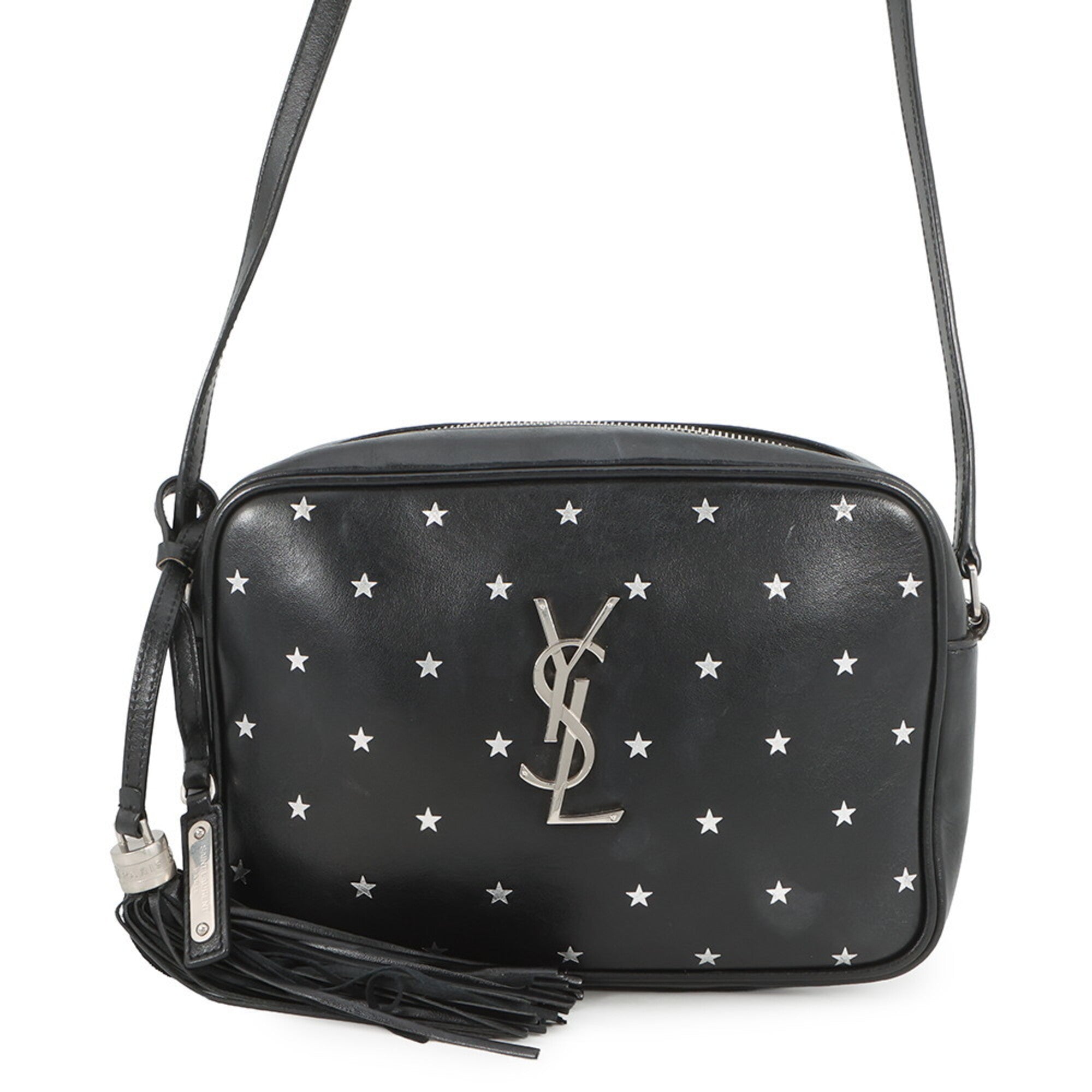 Yves Saint Laurent Black Leather Handbag Shoulder Bag (Pre-Owned)