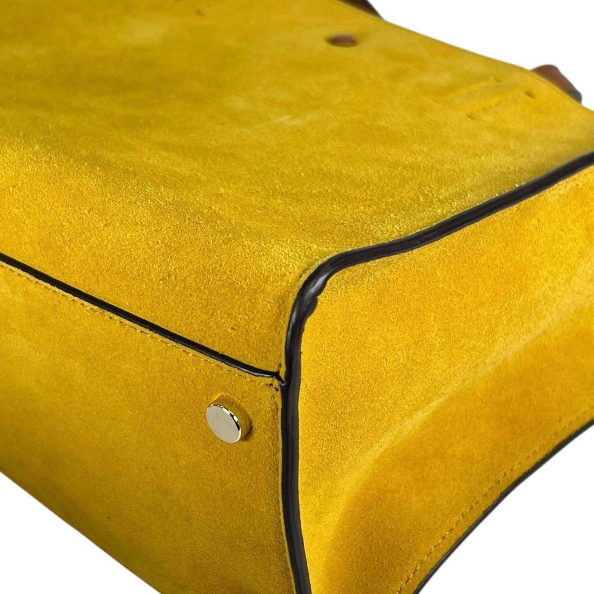 Kate Spade Yellow Suede Leather Handbag Shoulder Bag (Pre-Owned)
