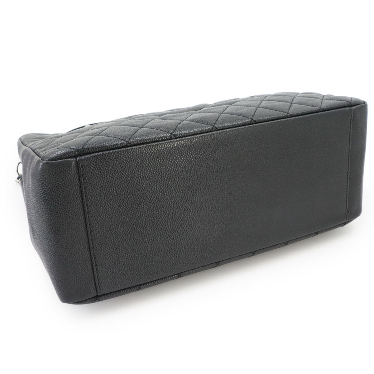 Chanel Black Grained Calfskin Handbag Tote Bag (Pre-Owned)