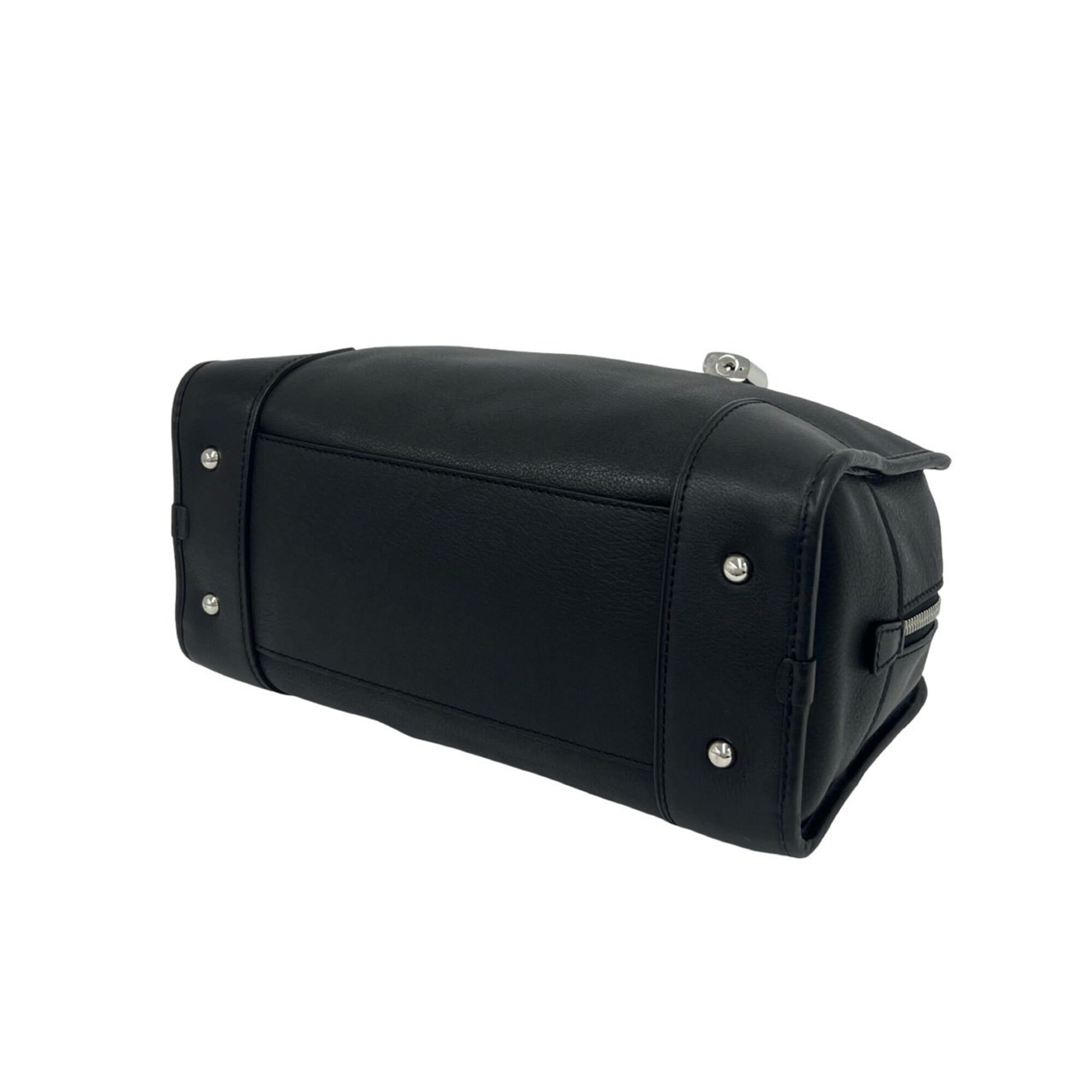 Loewe Black Leather Boston Bag Handbag (Pre-Owned)