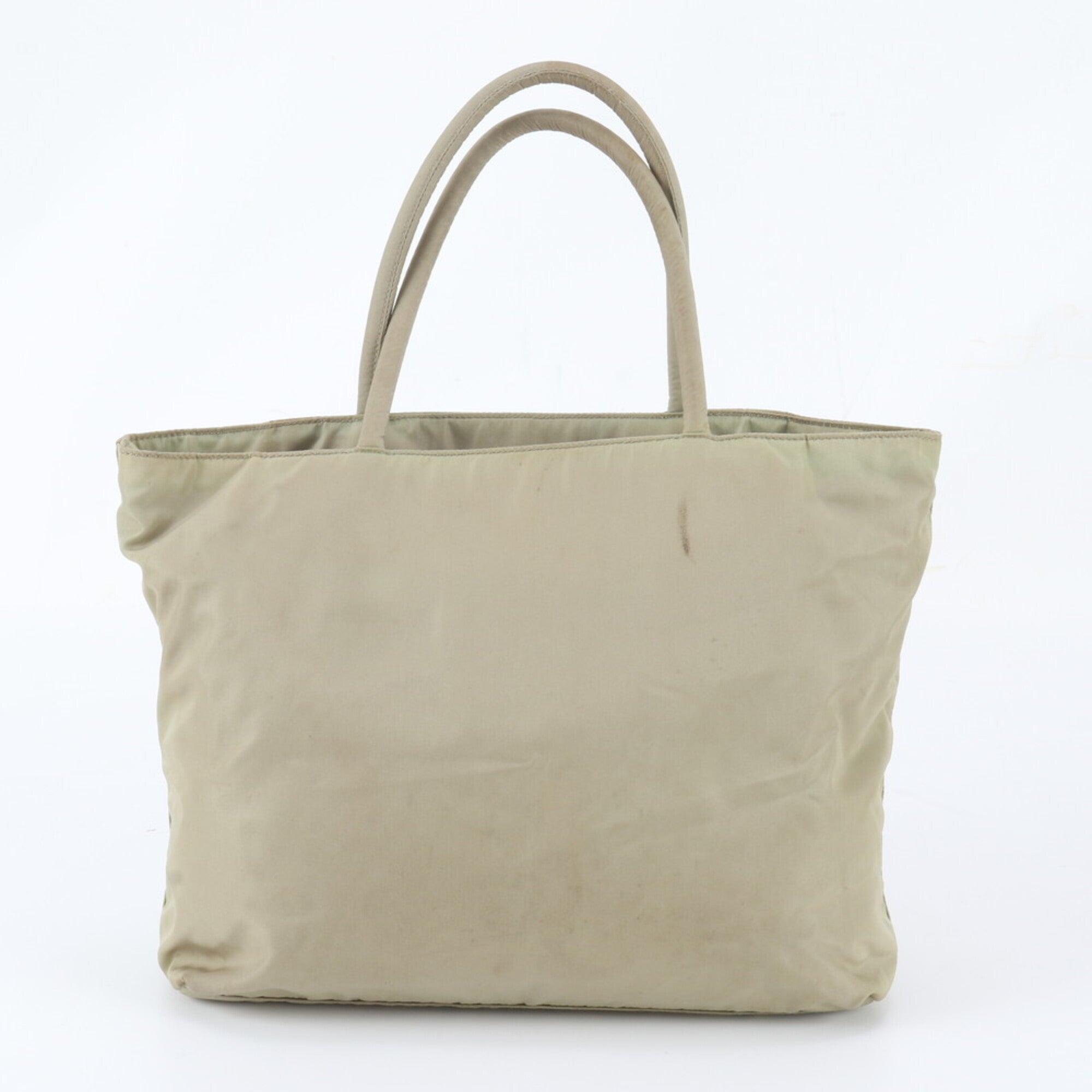 Prada Beige Nylon Handbag Tote Bag (Pre-Owned)