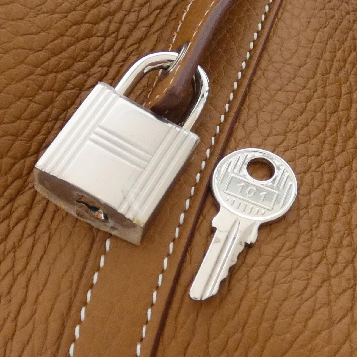 Hermes Picotin Gold Taurillon Clemence Leather Handbag (Pre-Owned)