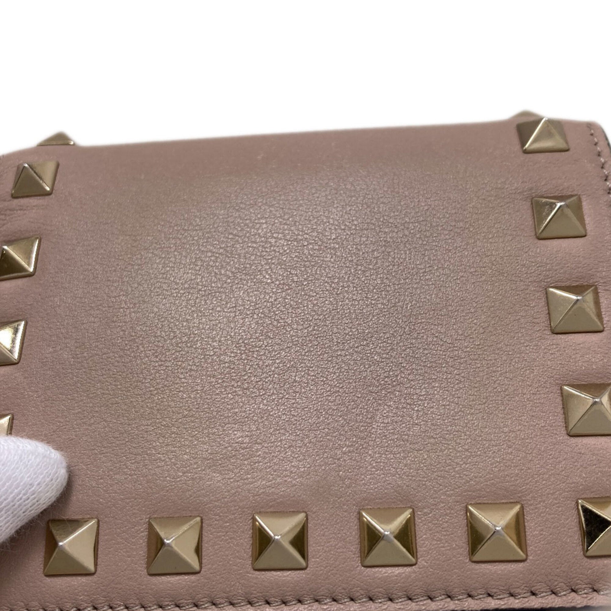 Valentino Beige Leather Wallet (Bi-Fold) (Pre-Owned)