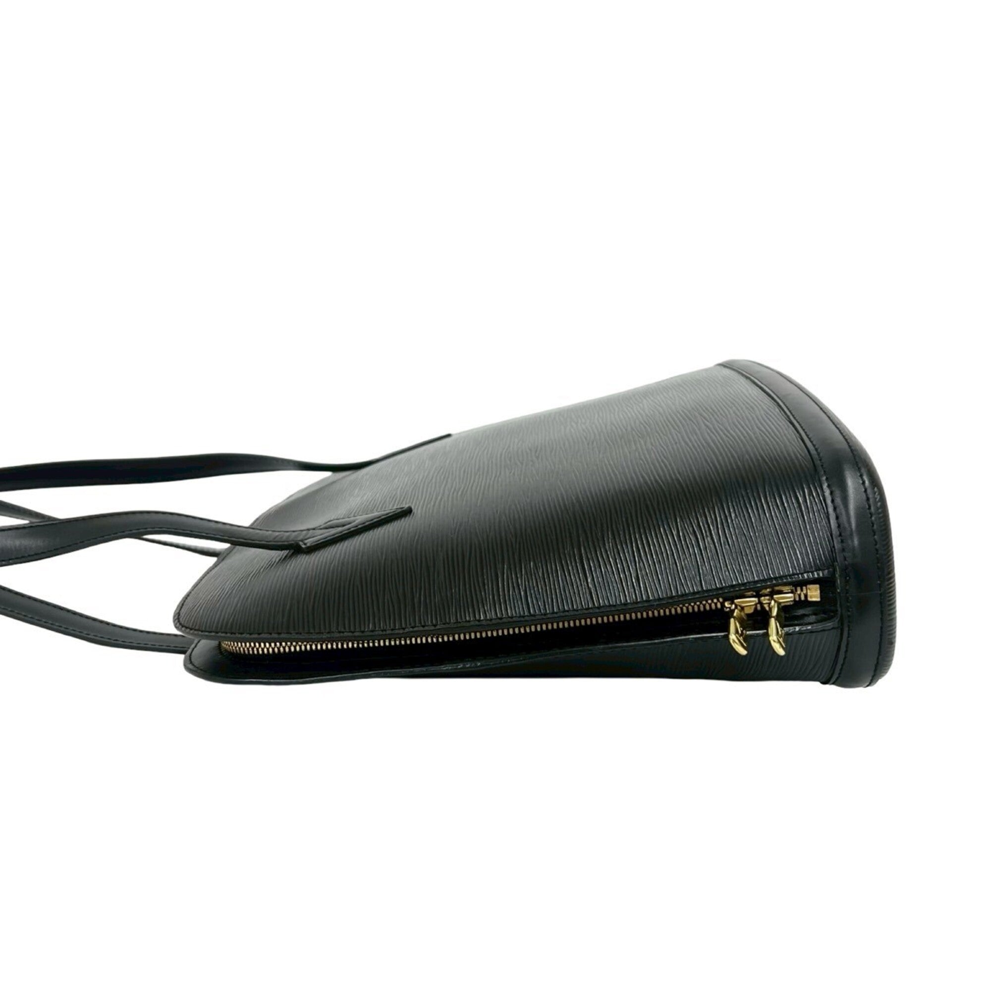 Louis Vuitton Black Leather Tote Bag (Pre-Owned)
