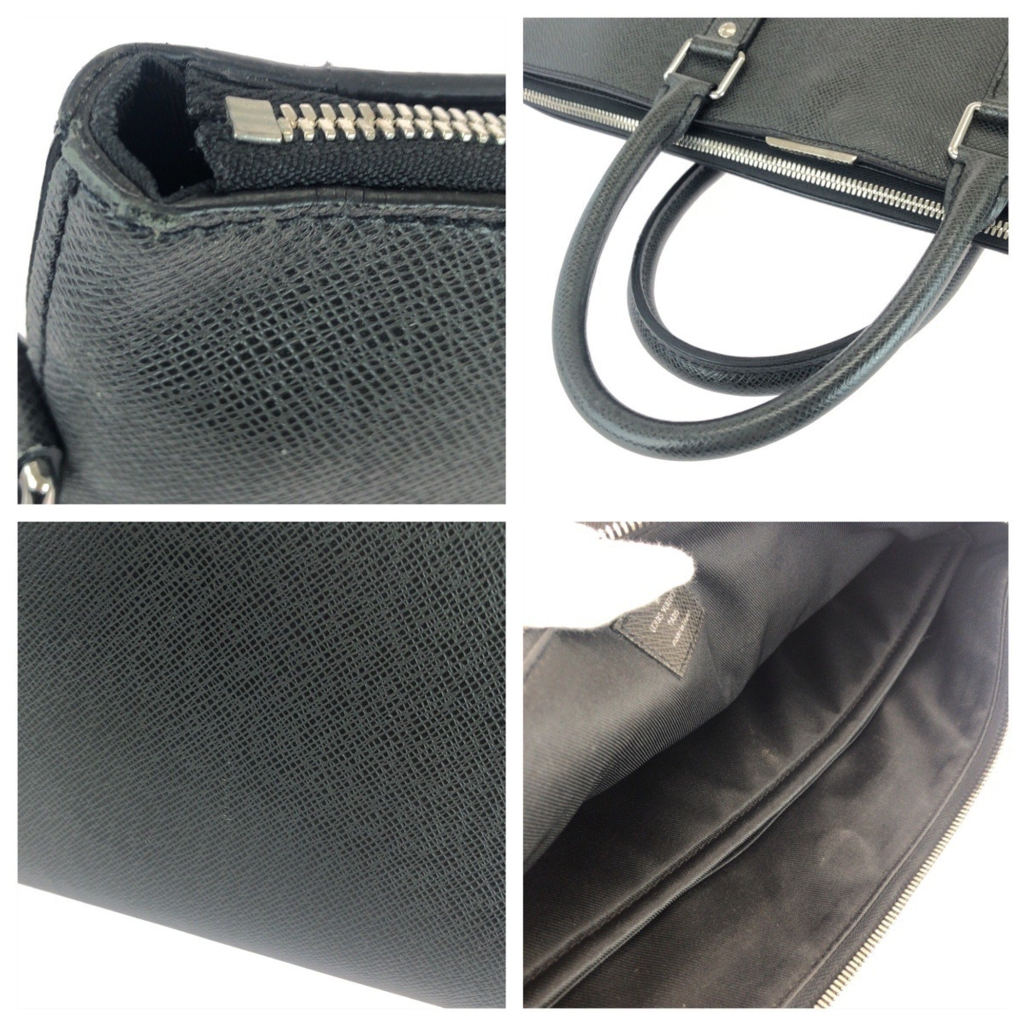 Louis Vuitton Black Leather Briefcase (Pre-Owned)