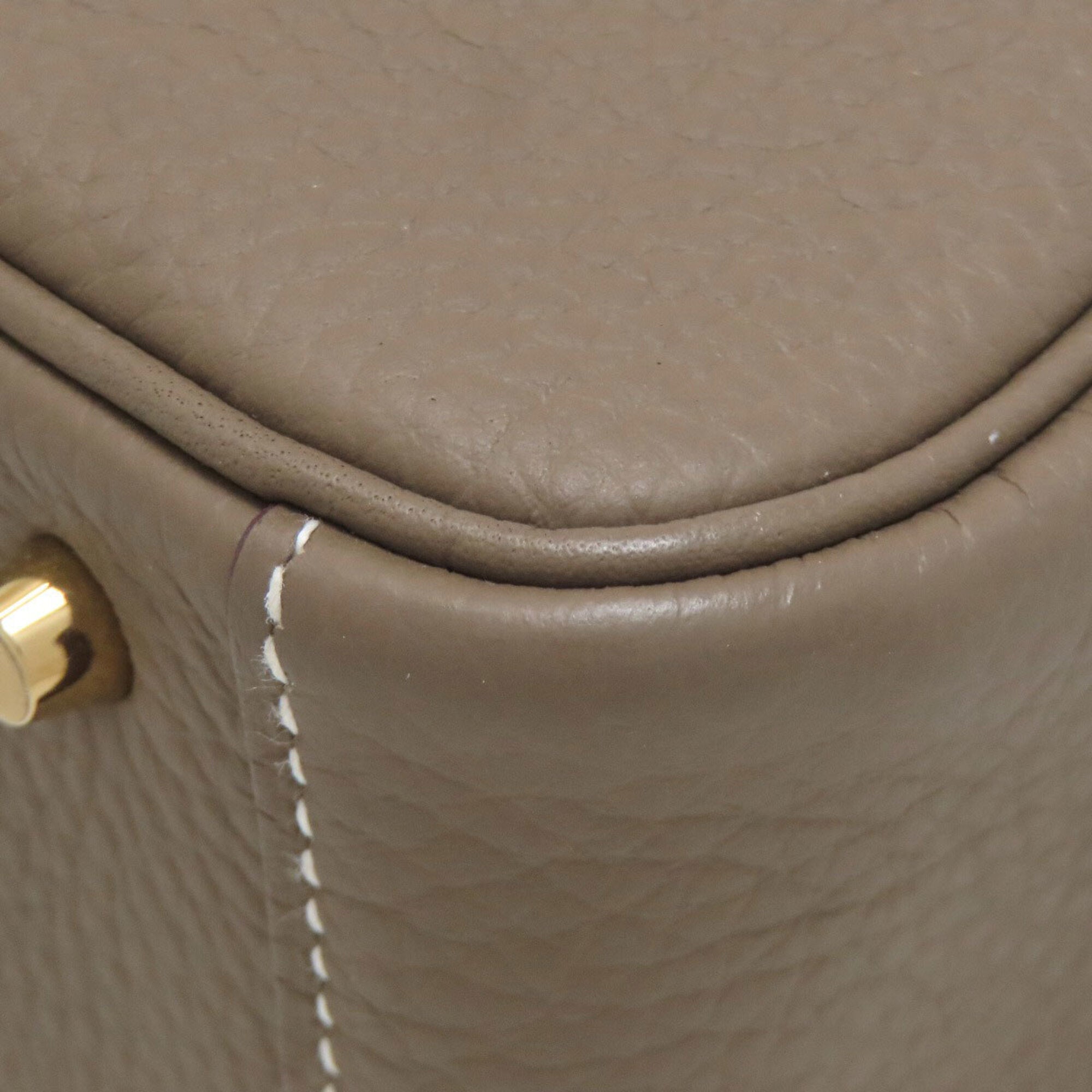 Hermes Lindy Etoupe Gray Taurillon Clemence Leather Handbag (Pre-Owned)