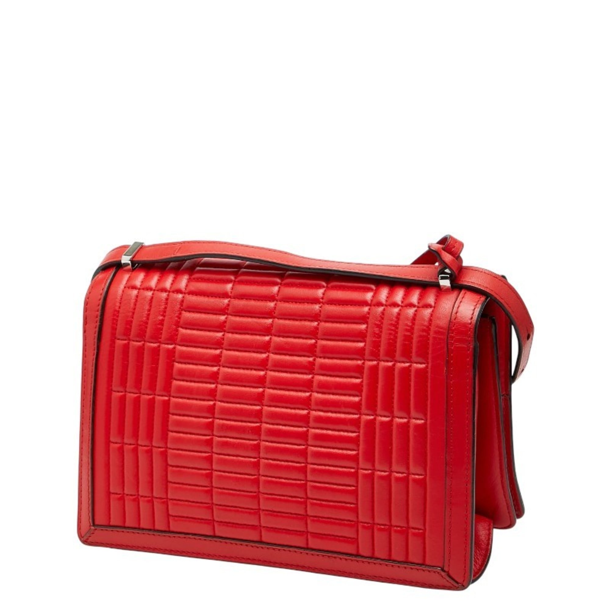 Loewe Red Color Leather Shoulder Bag (Pre-Owned)