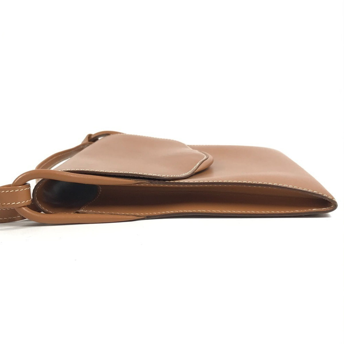 Hermes Brown Natural Chamonix Leather Shoulder Bag (Pre-Owned)