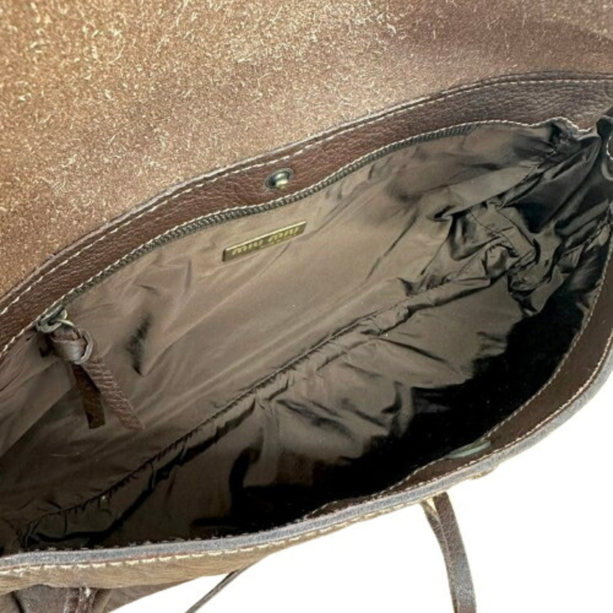 Miu Miu Brown Leather Shoulder Bag (Pre-Owned)