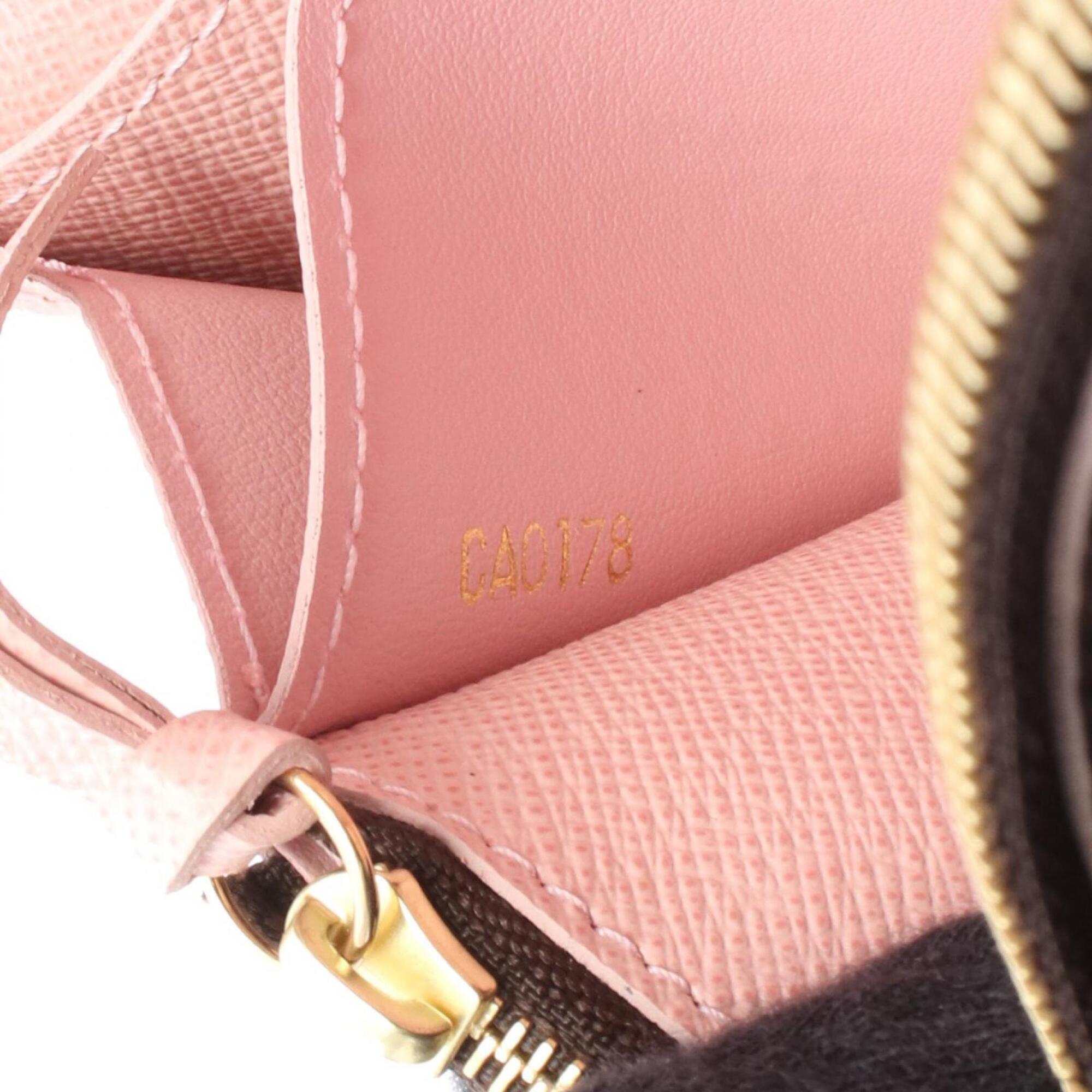 Louis Vuitton Brown Damier Canvas Rose Ballerine Coated Canvas Long Wallet (Bi-Fold) (Pre-Owned)