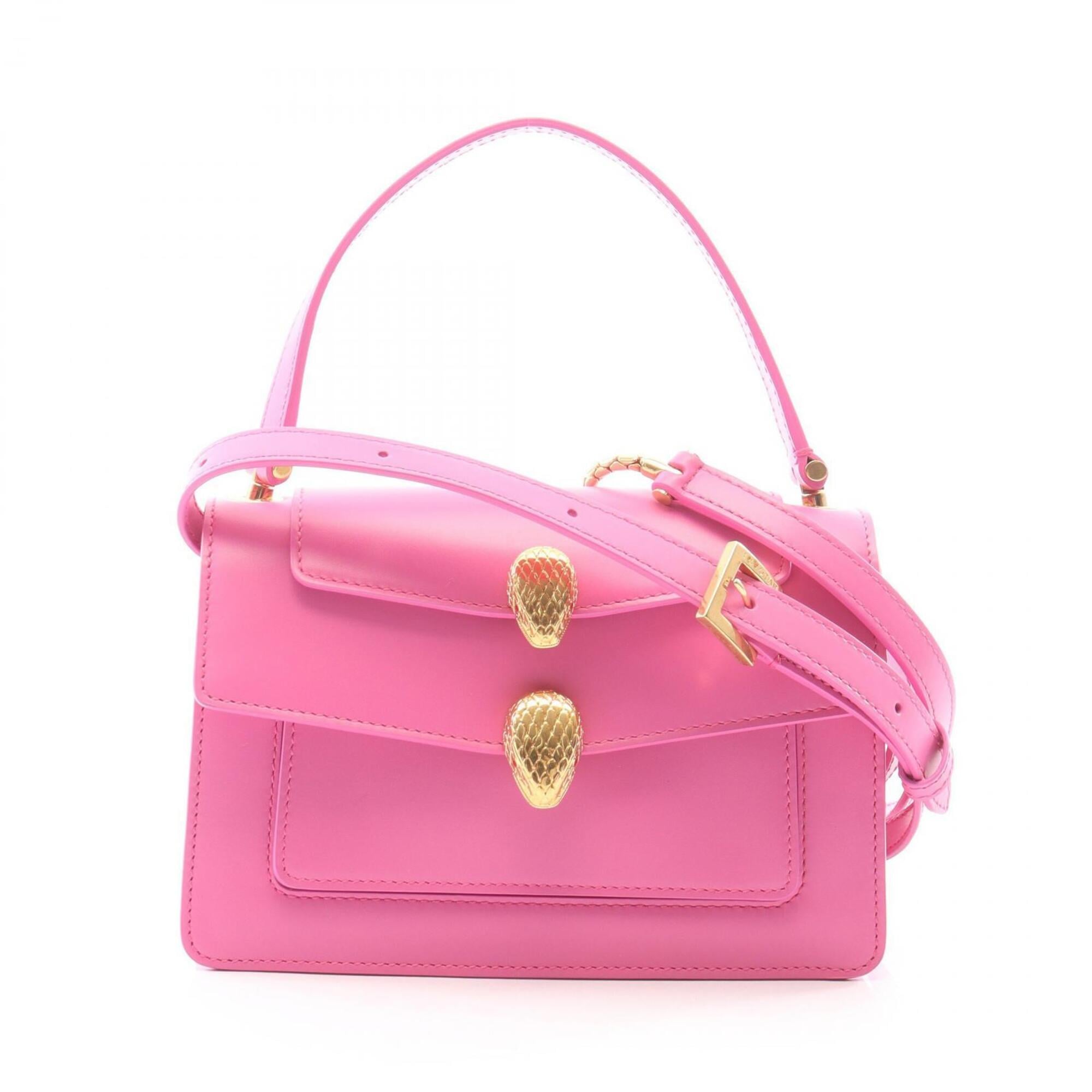 Bvlgari Bvlgari Bvlgari Pink Leather Handbag (Pre-Owned)