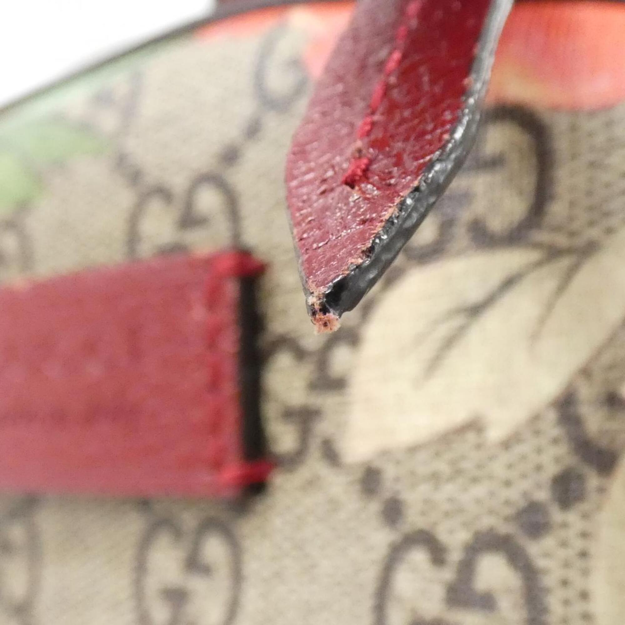 Gucci Beige Red Color Backpack (Pre-Owned)