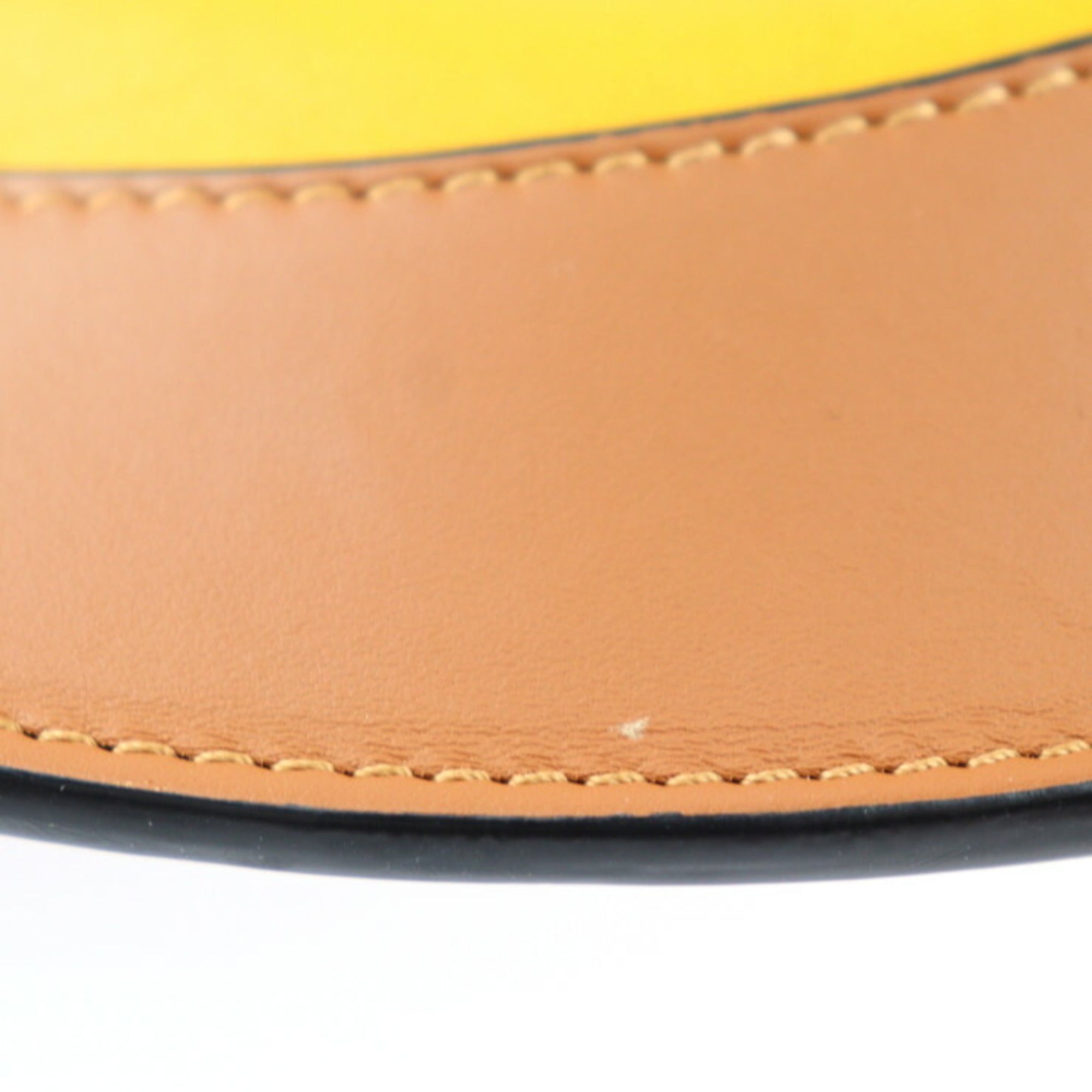 Loewe Brown Yellow Leather Handbag Shoulder Bag Tote Bag (Pre-Owned)