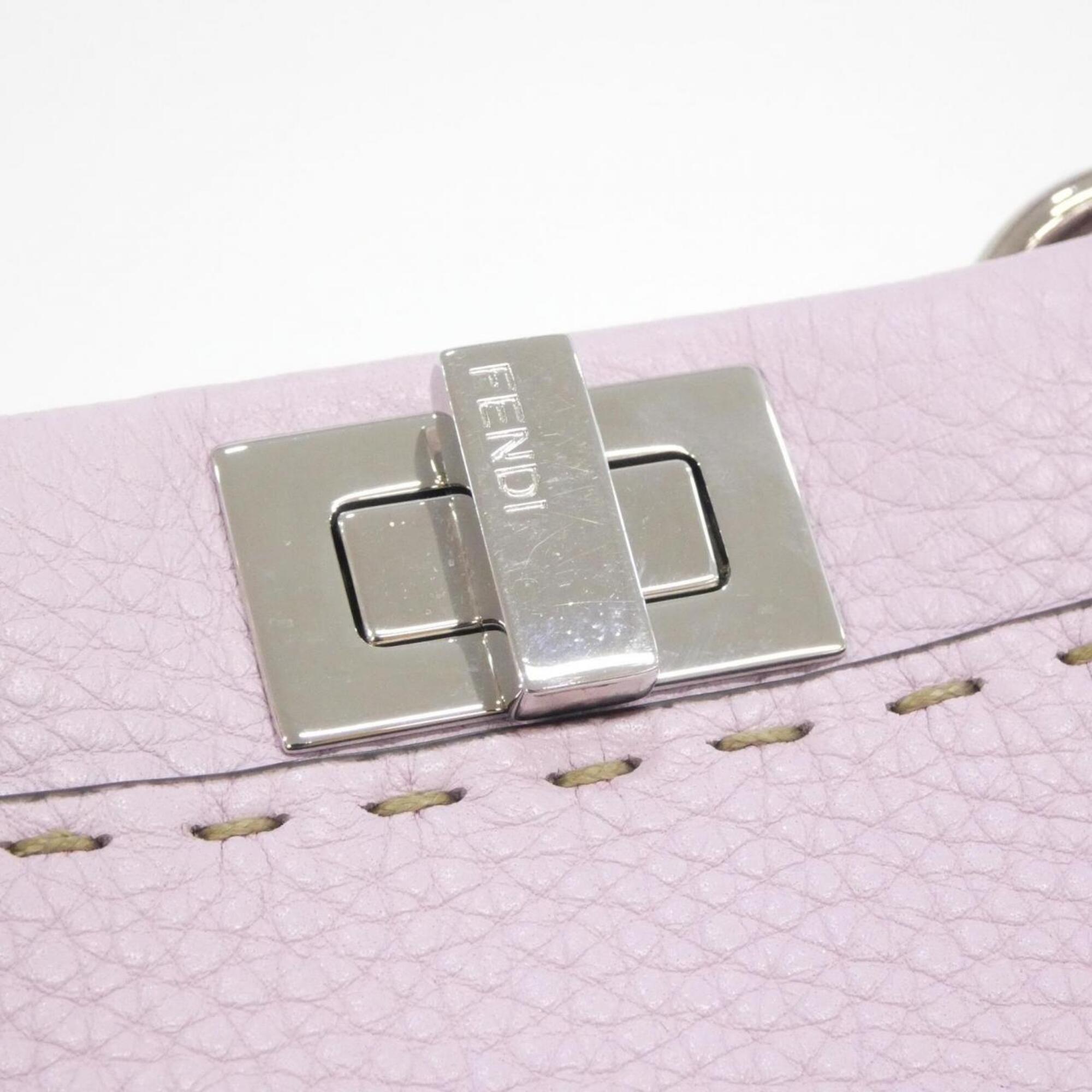Fendi Selleria Pink Leather Handbag (Pre-Owned)