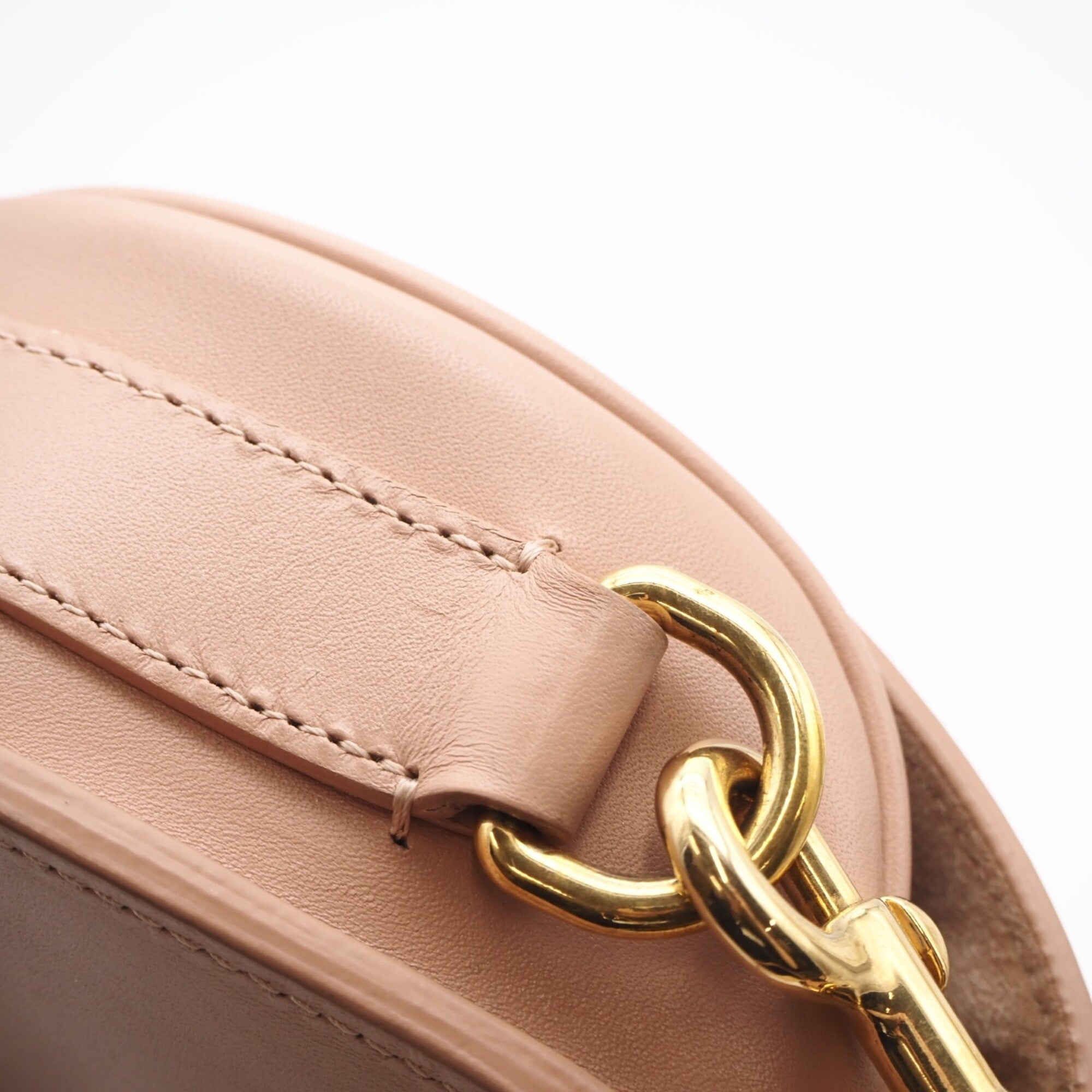 Christian Dior Pink Beige Leather Shoulder Bag (Pre-Owned)