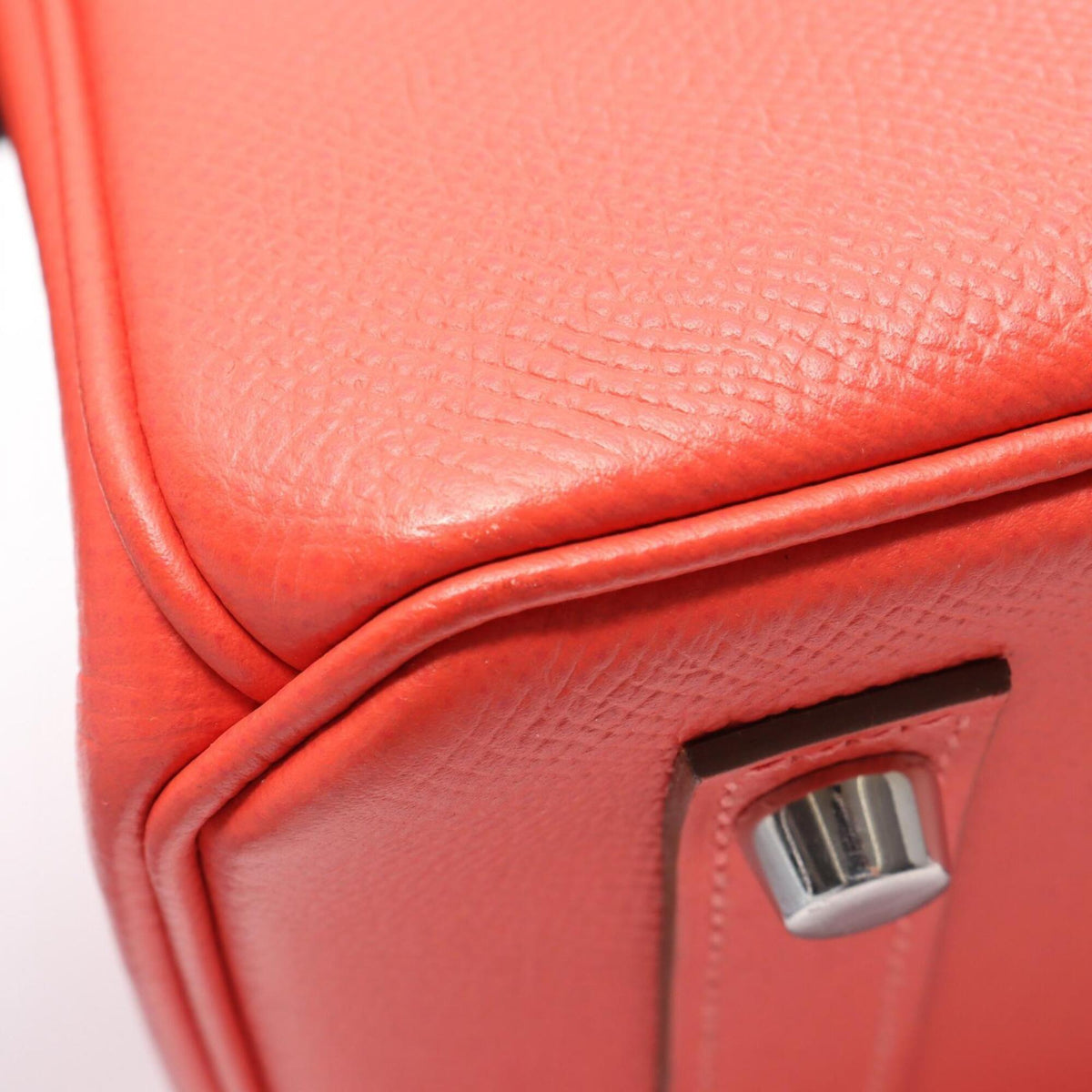 Hermes Red Color Rose Jaipur Epsom Leather Handbag (Pre-Owned)