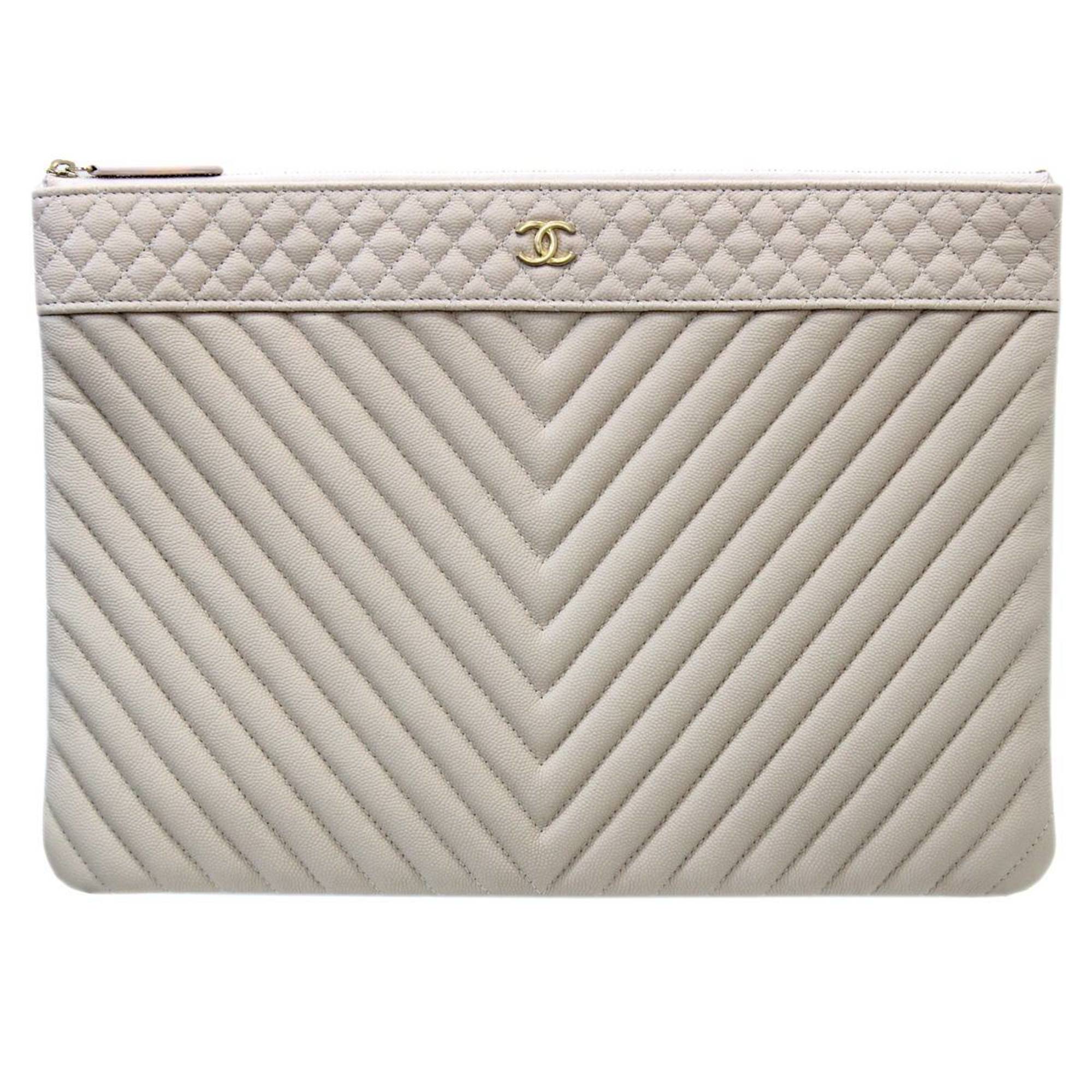 Chanel Light Brown Clutch Bag (Pre-Owned)
