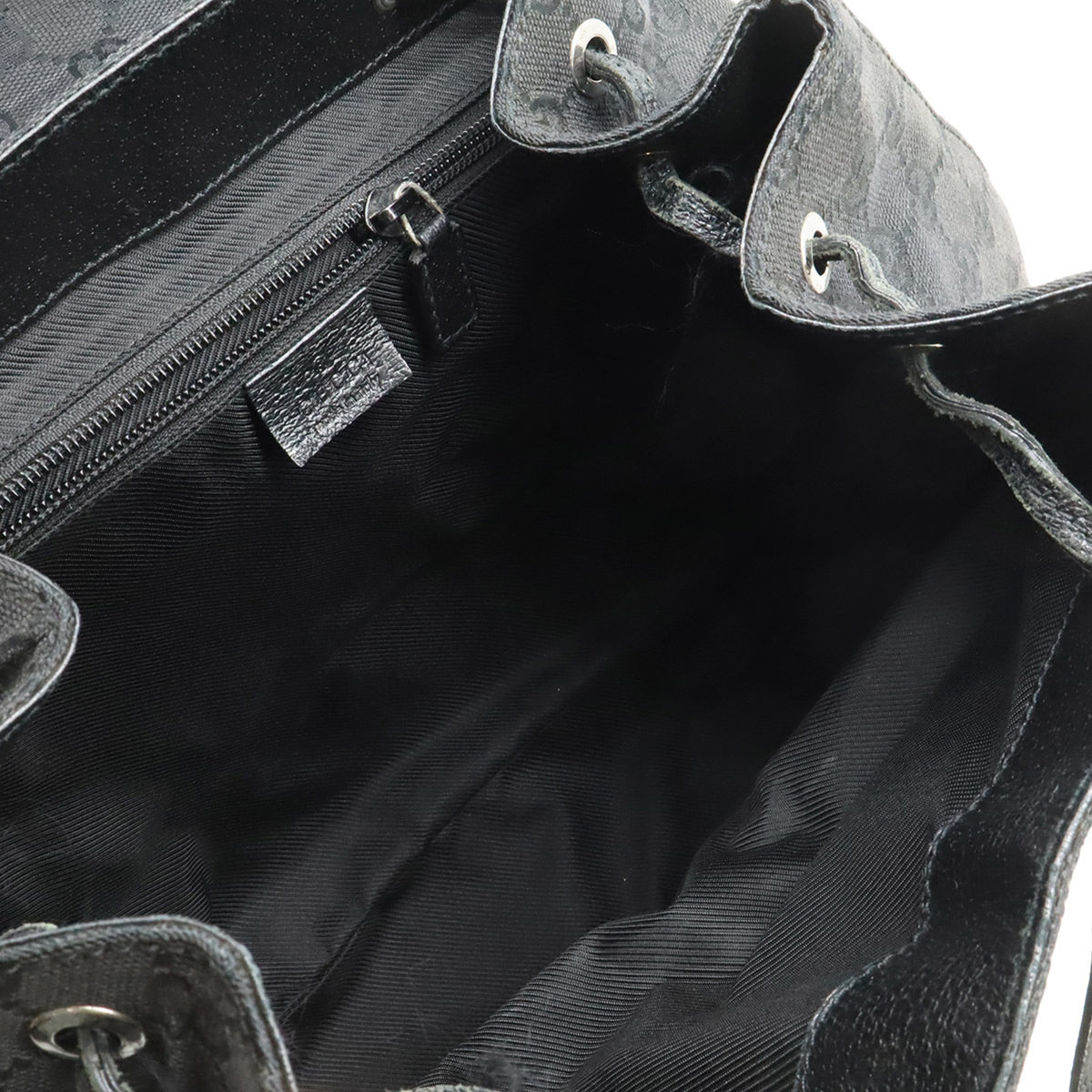 Gucci Black Gg Canvas Backpack (Pre-Owned)