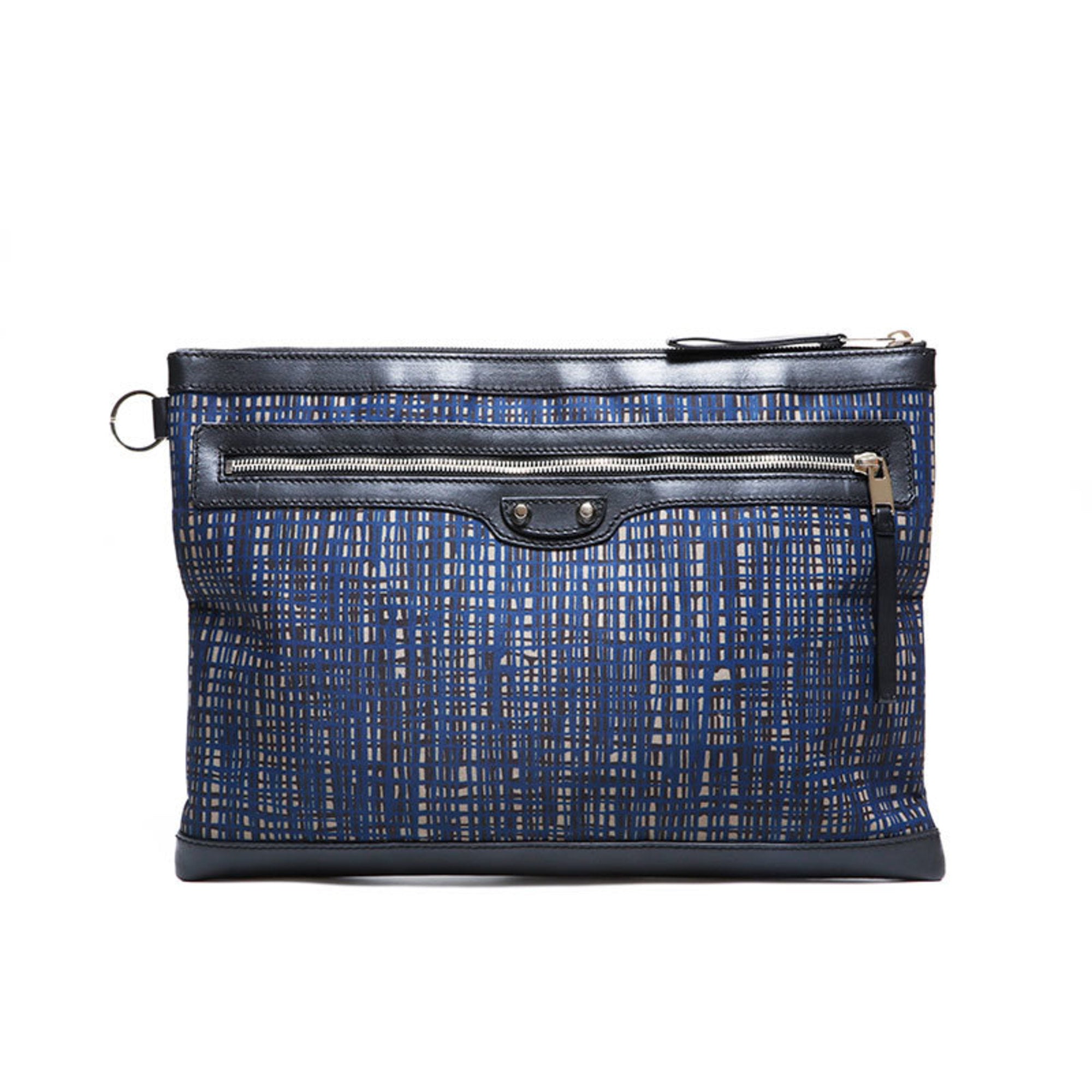 Balenciaga Navy Nylon Clutch Bag (Pre-Owned)