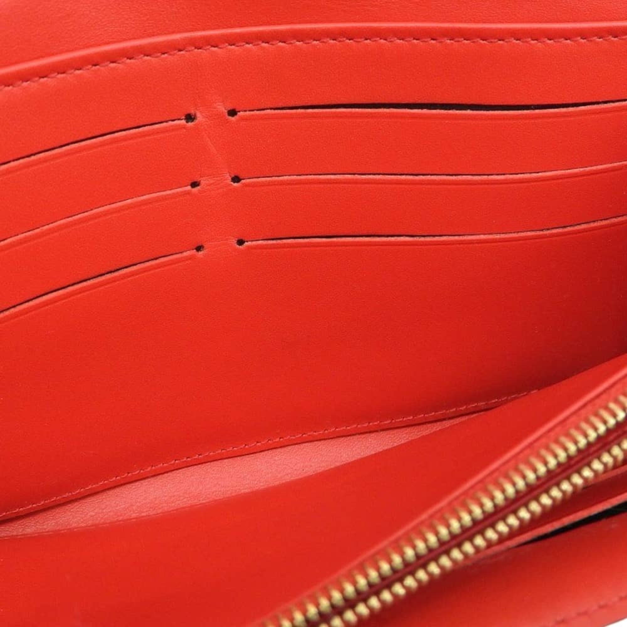 Louis Vuitton Brown Coquelicots Red Color Pvc Leather Long Wallet (Tri-Fold) (Pre-Owned)