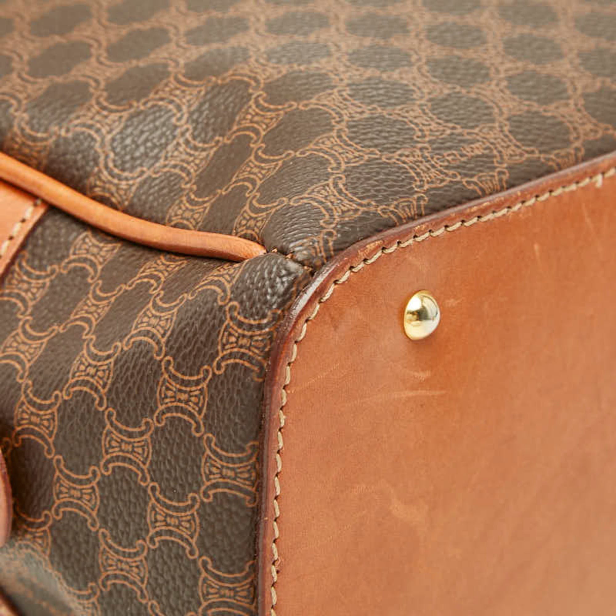 Celine Brown Pvc Leather Handbag (Pre-Owned)