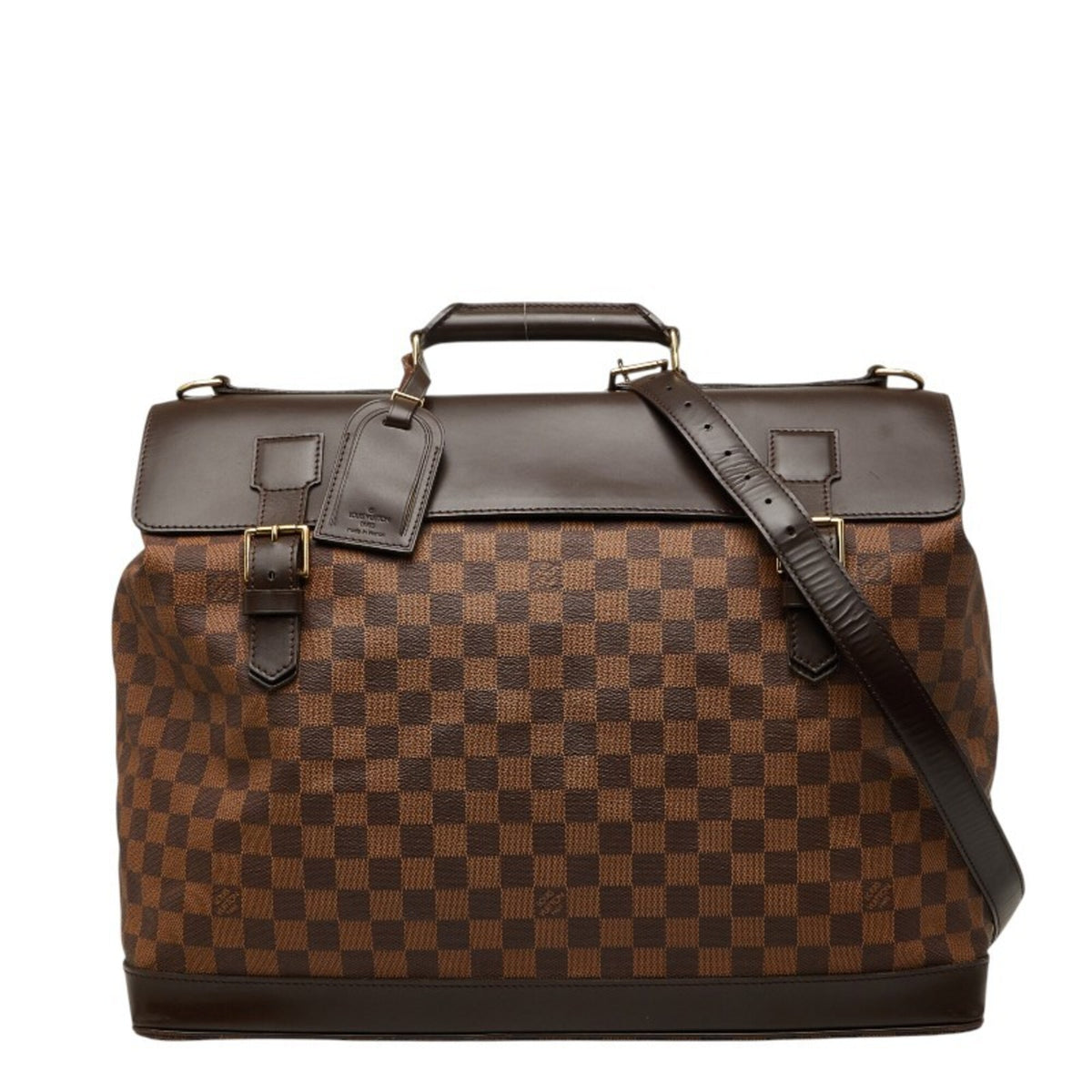 Louis Vuitton Brown Pvc Leather Boston Bag Shoulder Bag (Pre-Owned)
